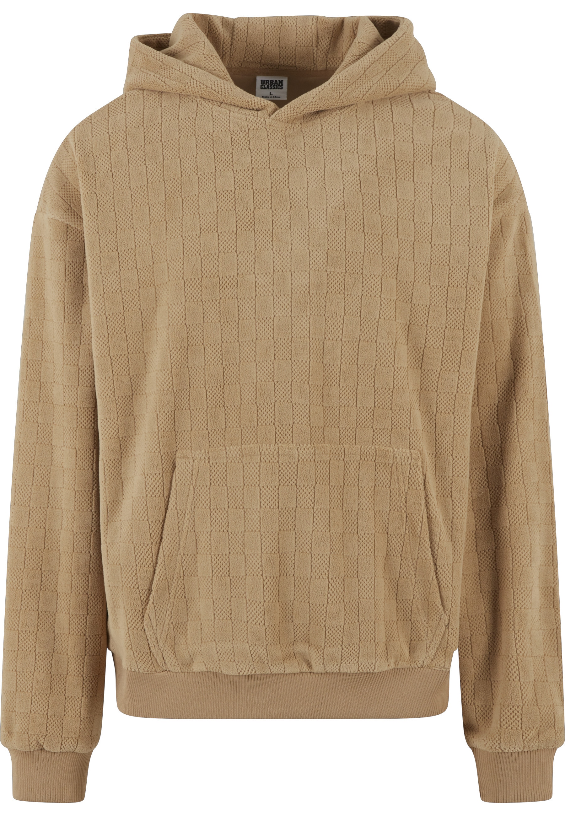 URBAN CLASSICS Kapuzensweatshirt "Urban Classics Jacquard Velvet Oversized Hoody", 1 Stk.