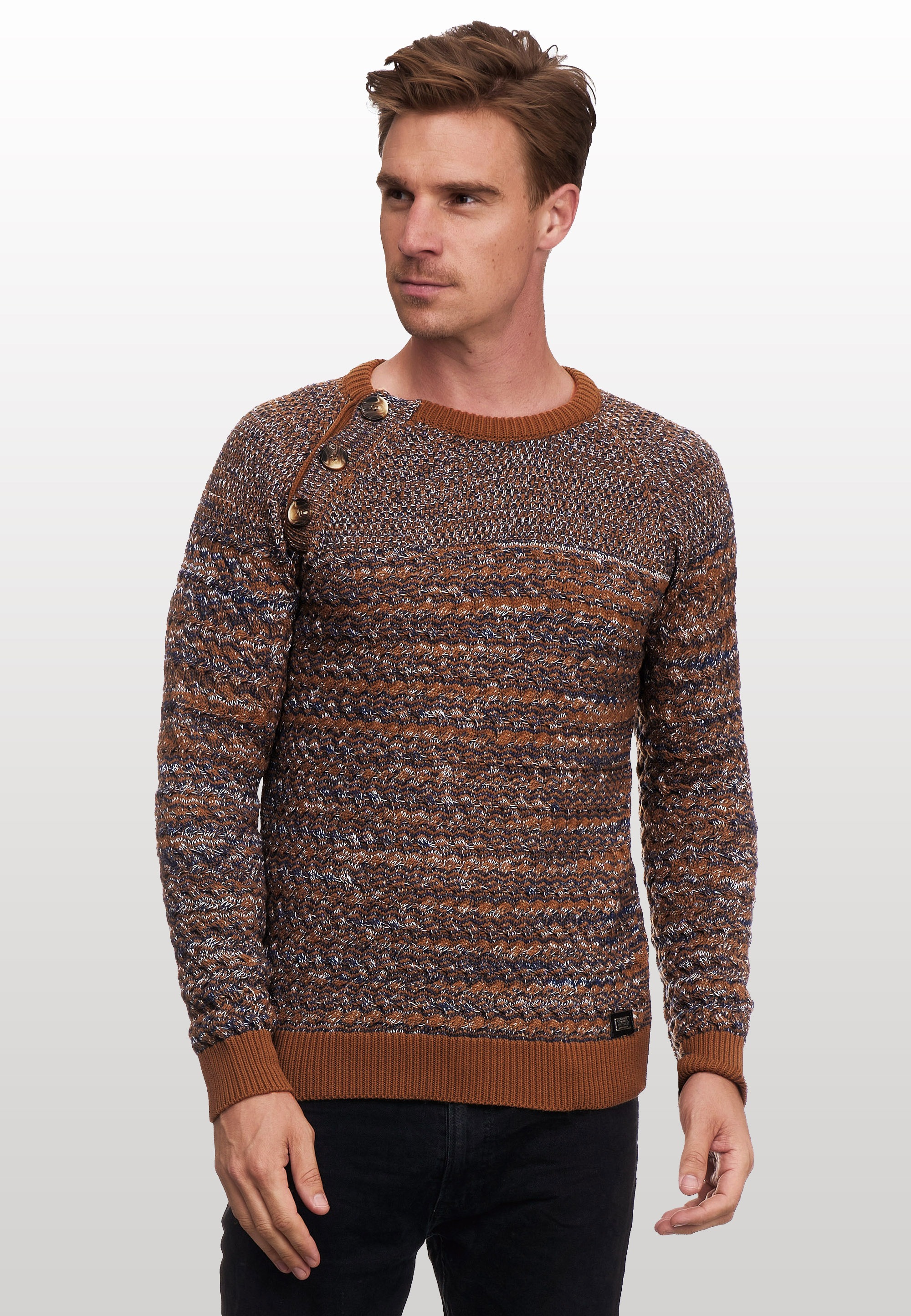 Rusty Neal Strickpullover, mit modischen Knöpfen