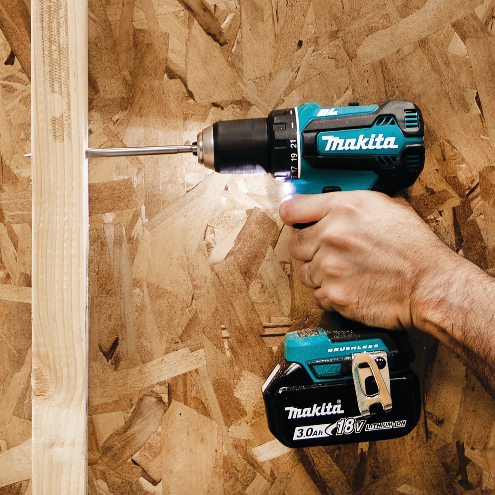 Makita Akku-Bohrschrauber »DDF485RTJ«, inkl. 2 Akkus 18V/3Ah, Ladegerät und Koffer