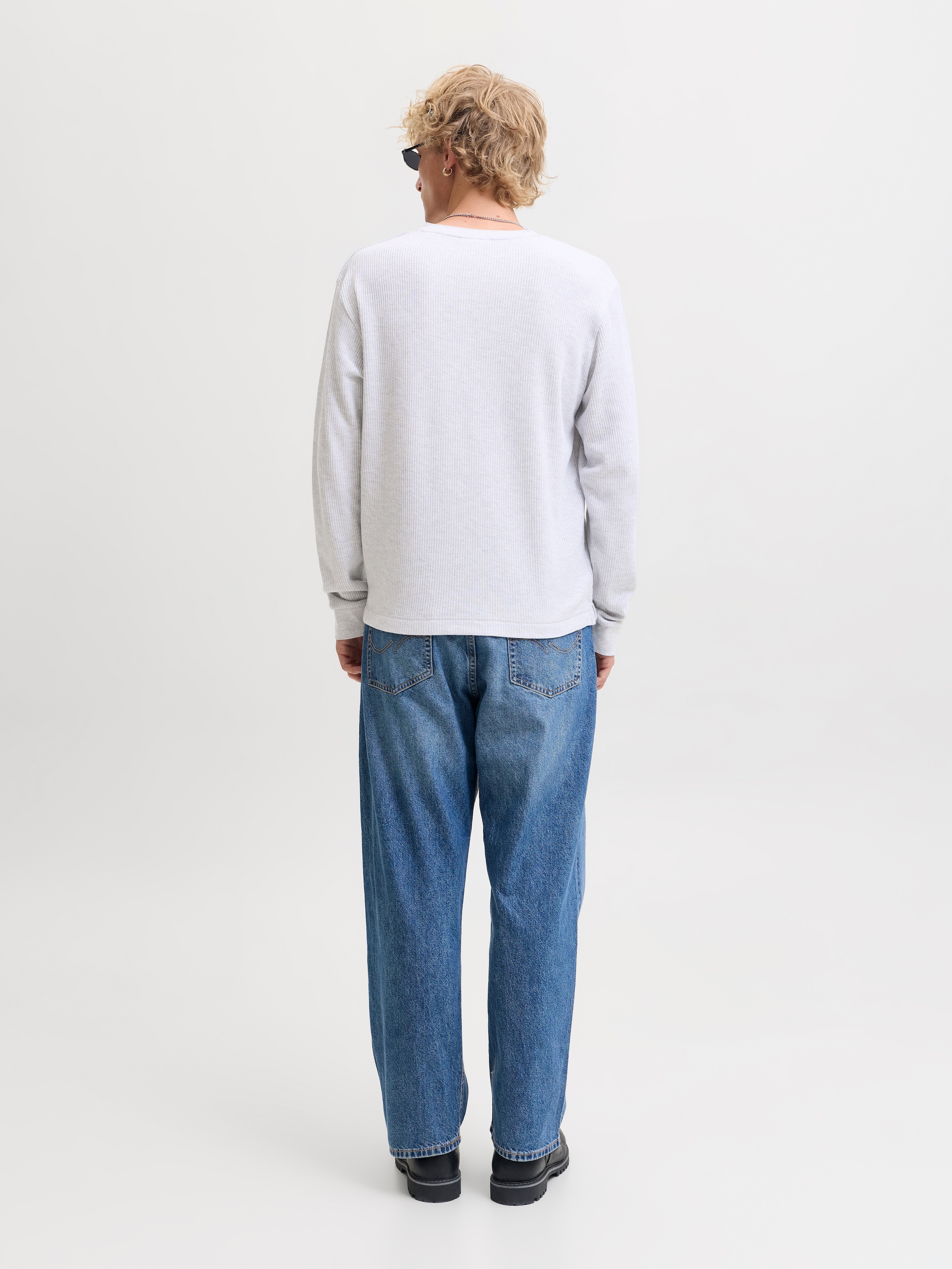 Jack & Jones »JORCHAMBERI HENLEY LS TEE« Baumwollmischung, regular fit