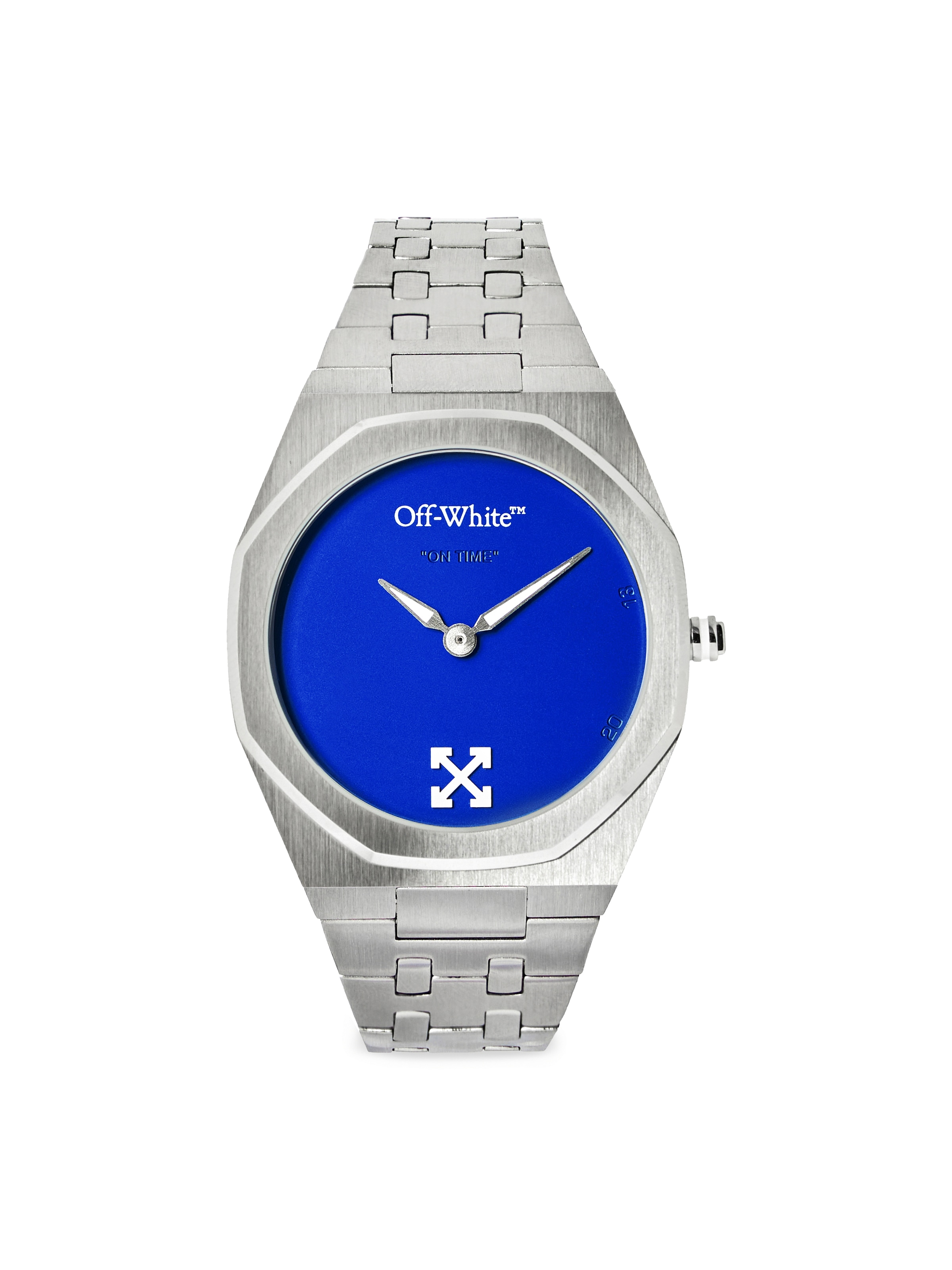 OFF-WHITE Quarzuhr »ON TIME« Armbanduhr, Herrenuhr, Edelstahlarmband, analog