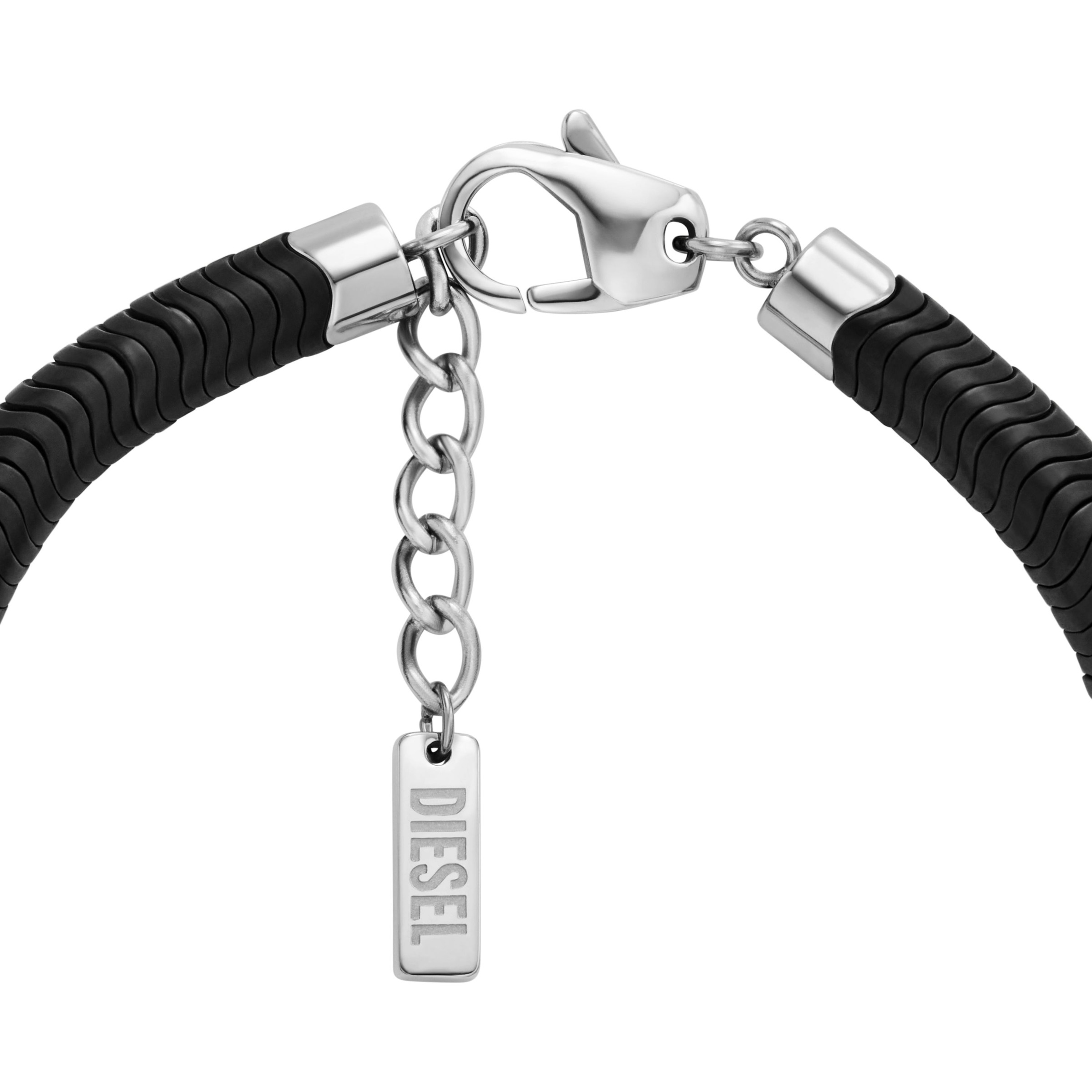 Diesel Armband »Schmuck Geschenk Edelstahl Nylon Armschmuck D LOGO«, mit Hämatit