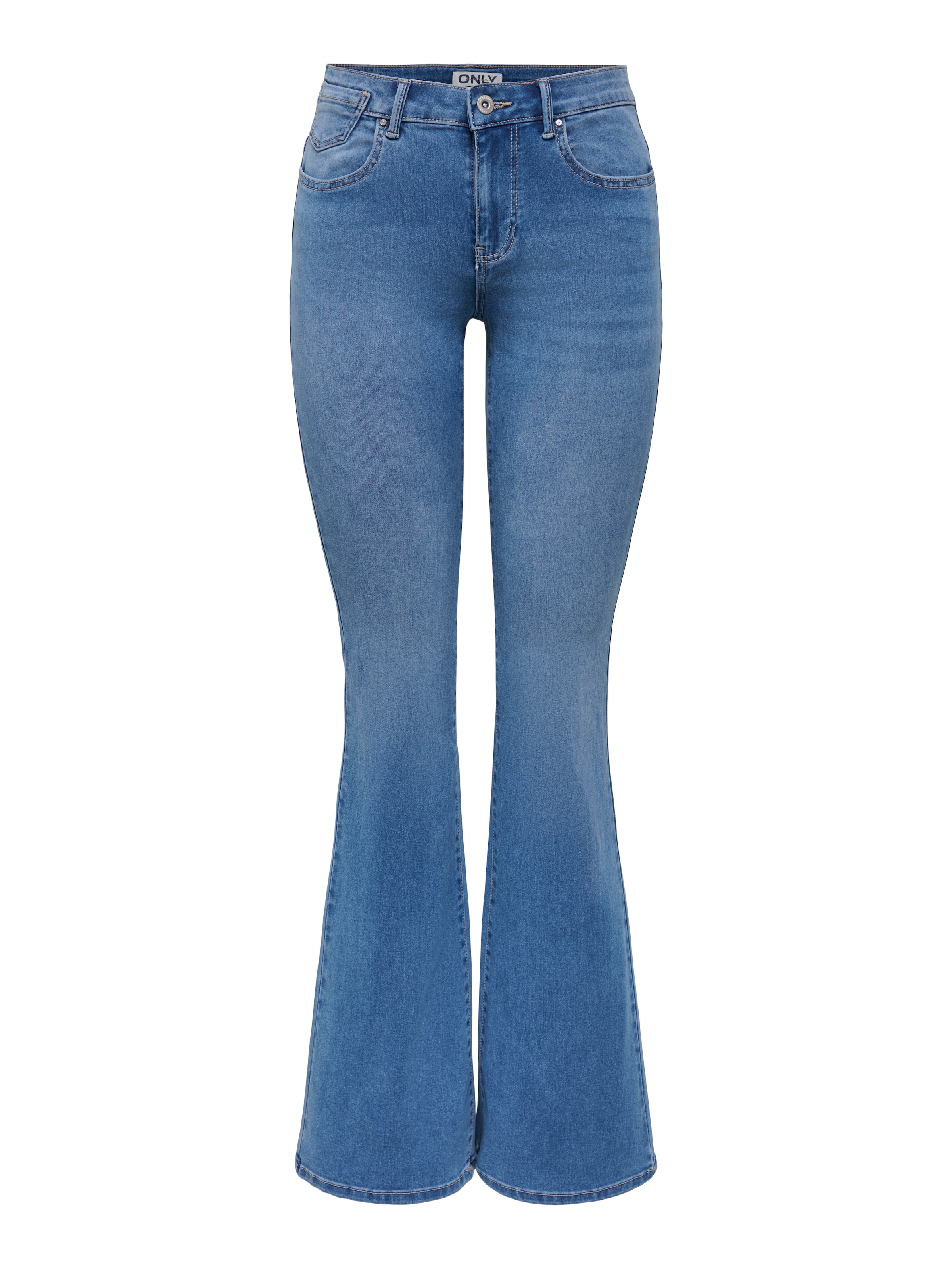 ONLY Bootcut-Jeans »ONLREESE REG RETRO FLARED DNM BOX« Materialmix, bootcut fit