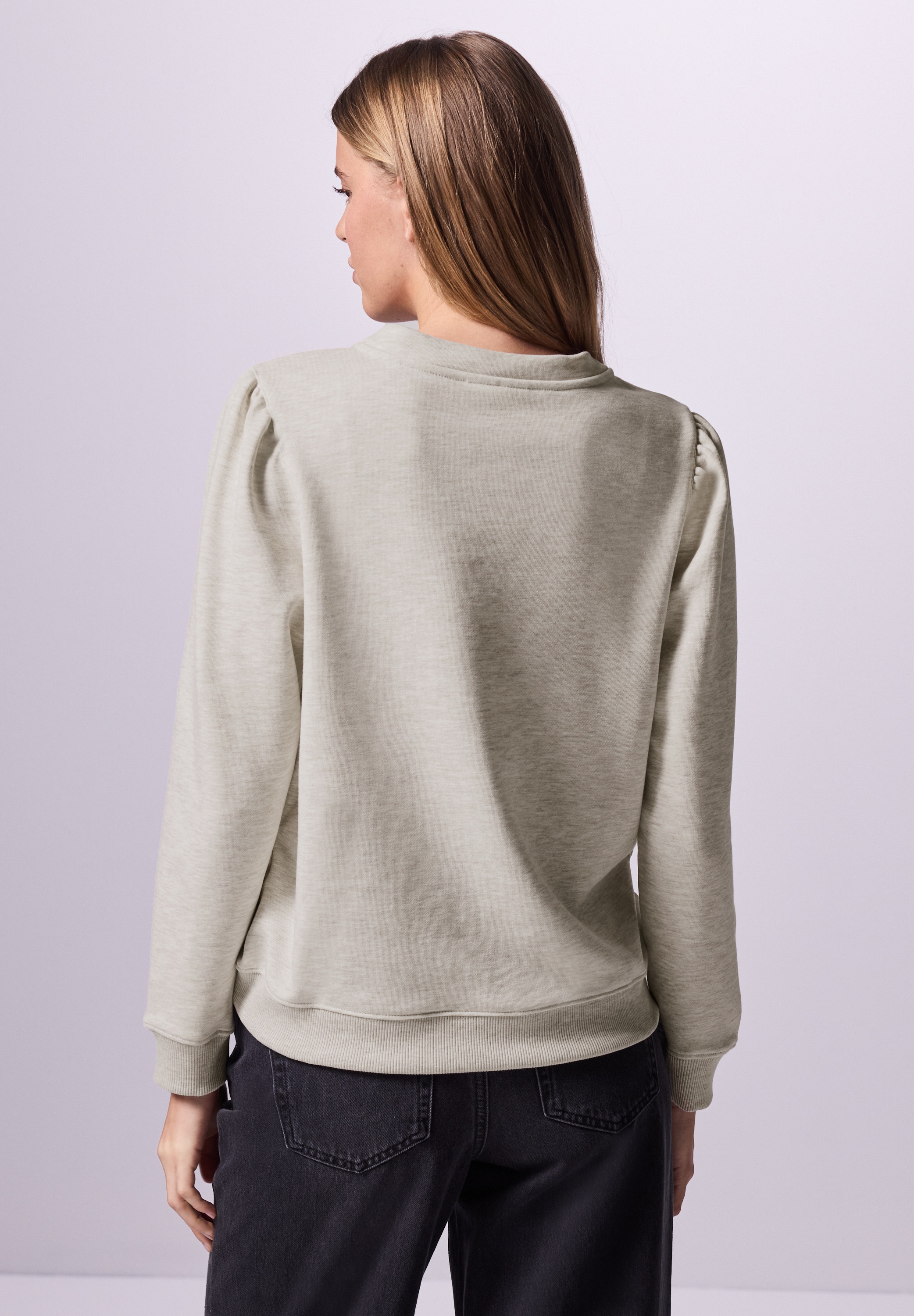 STREET ONE STUDIO Sweatshirt, mit Raffungen an den Schultern günstig online kaufen