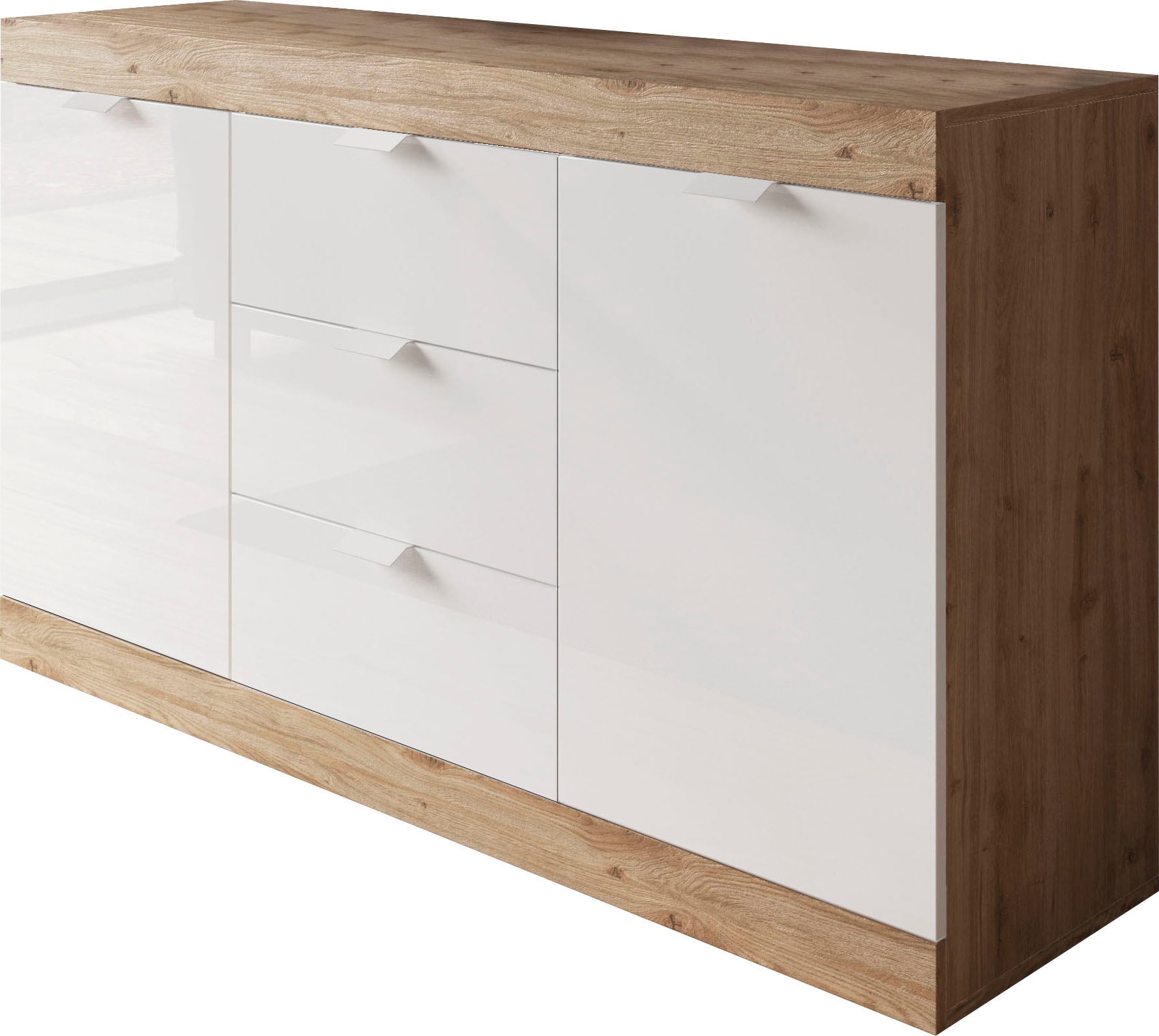 INOSIGN Sideboard "Slim", Breite 136 cm, weiß Hochglanz Lack günstig online kaufen