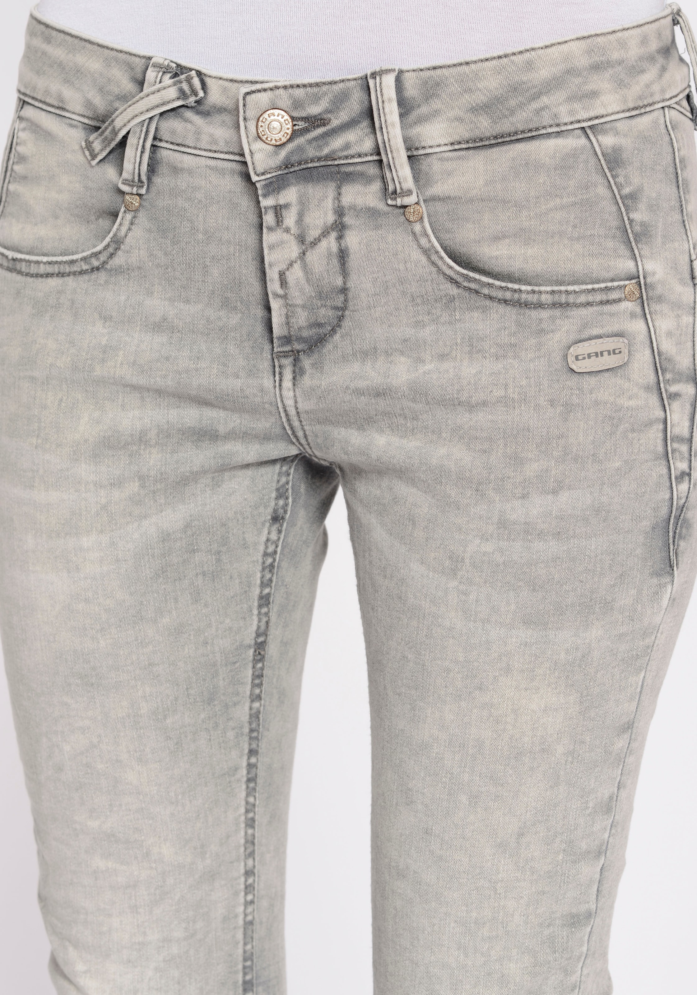 GANG Skinny-fit-Jeans »94NELE X-CROPPED«, mit seitlichen | BAUR tolle für eine bestellen Dreieckseinsätzen Silhouette online