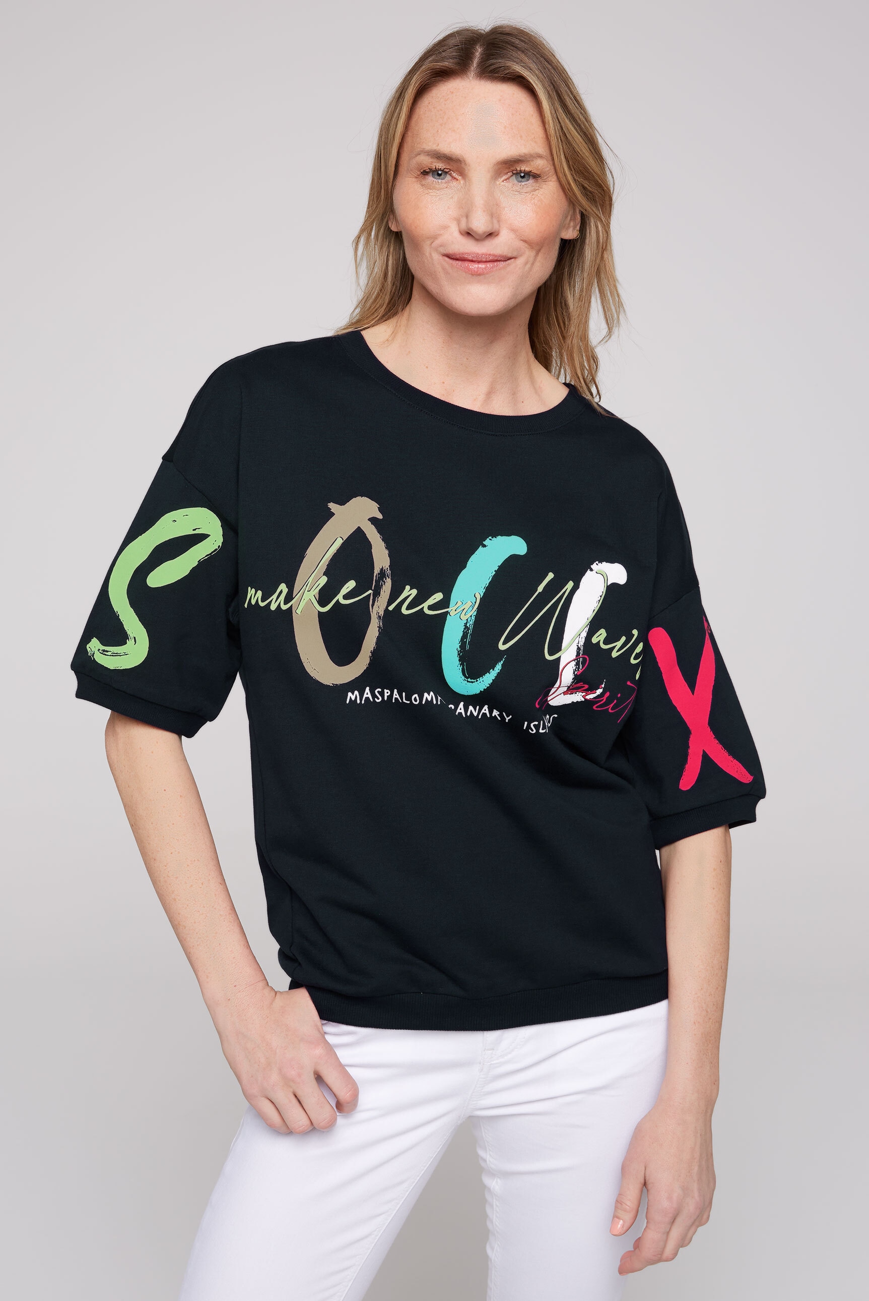 SOCCX Sweater, mit Elasthan-Anteil