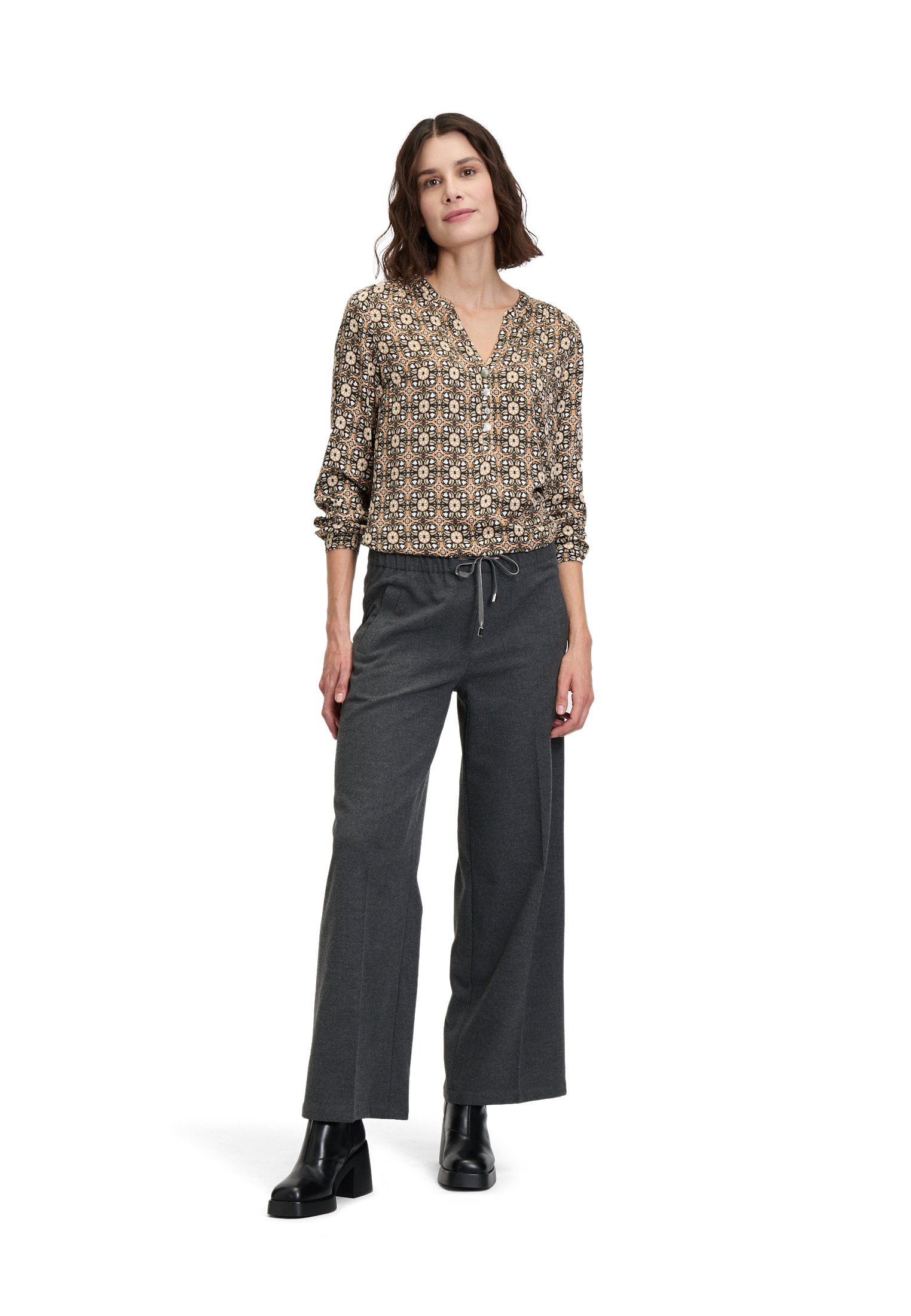 Cartoon Stoffhose »Cartoon Damen Stoffhose mit Bügelfalte«, Bindeband