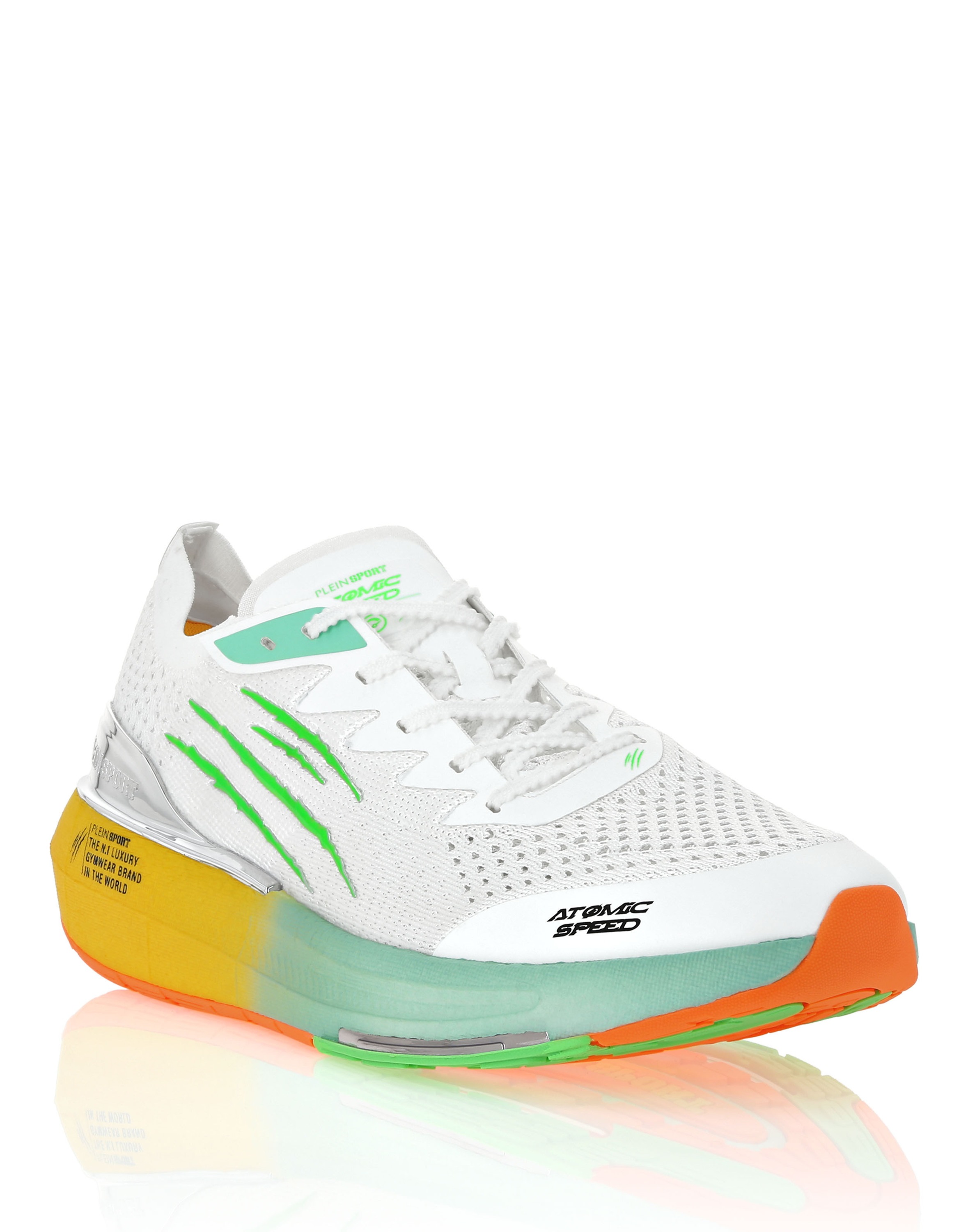 Sneaker PLEIN SPORT "Lo-Top Turnschuhe", Herren, Gr. 42, Normalschaft, gelb (0109, weiß, gelb), Schuhe Sneaker 2