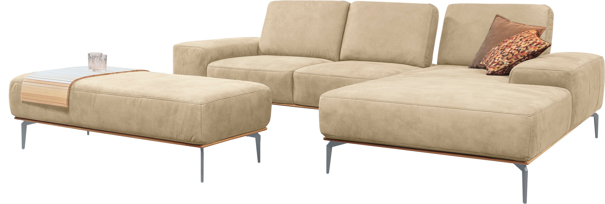 W.SCHILLIG Ecksofa "run, Designsofa mit tollem Sitzkomfort, bequem, L-Form" günstig online kaufen