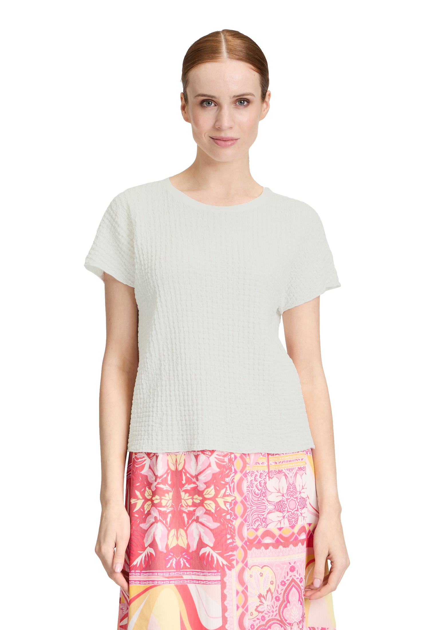 Betty Barclay Kurzarmshirt "Betty Barclay Damen Strukturshirt mit U-Boot-Au günstig online kaufen