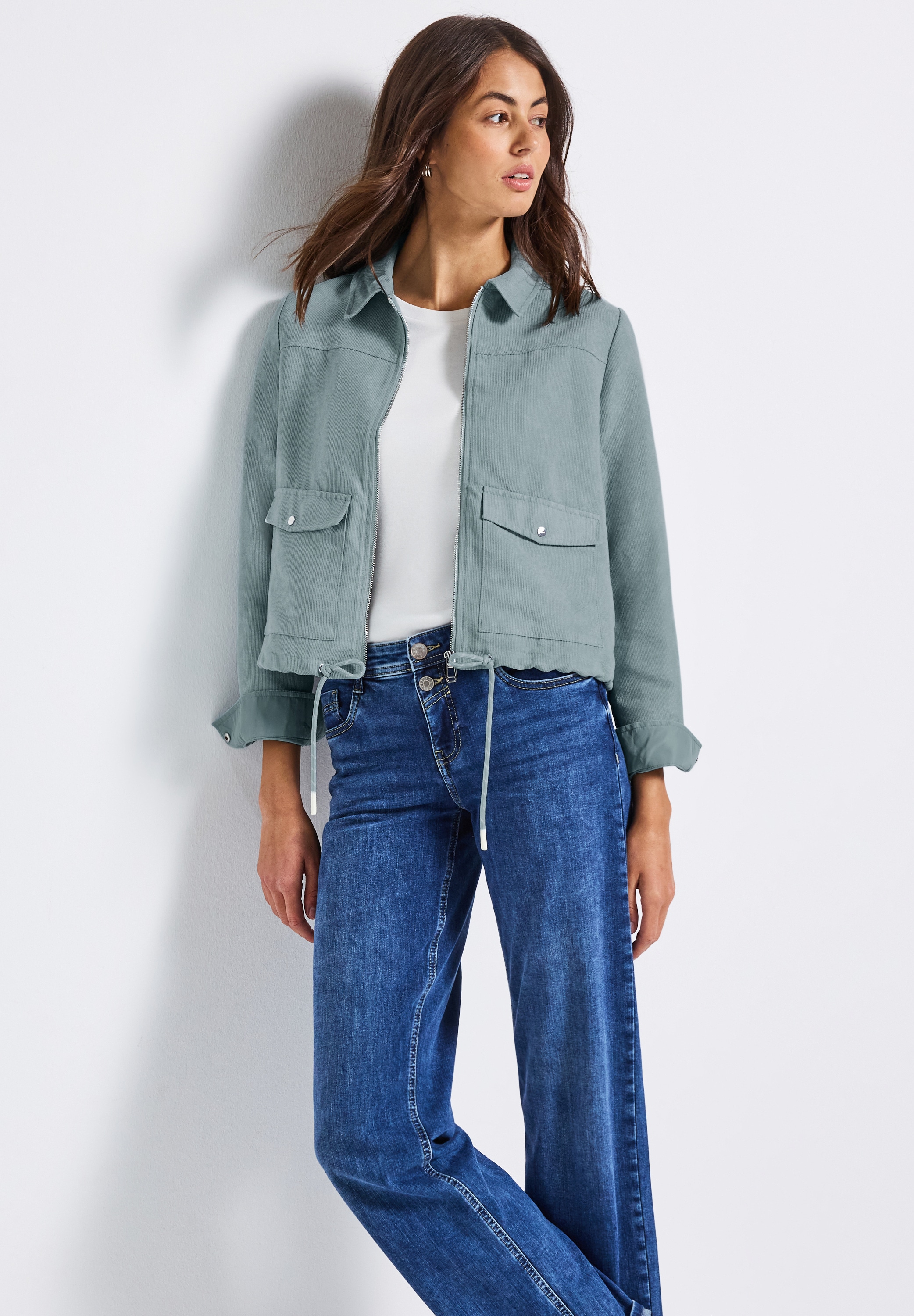STREET ONE Cordjacke, mit Zipper günstig online kaufen