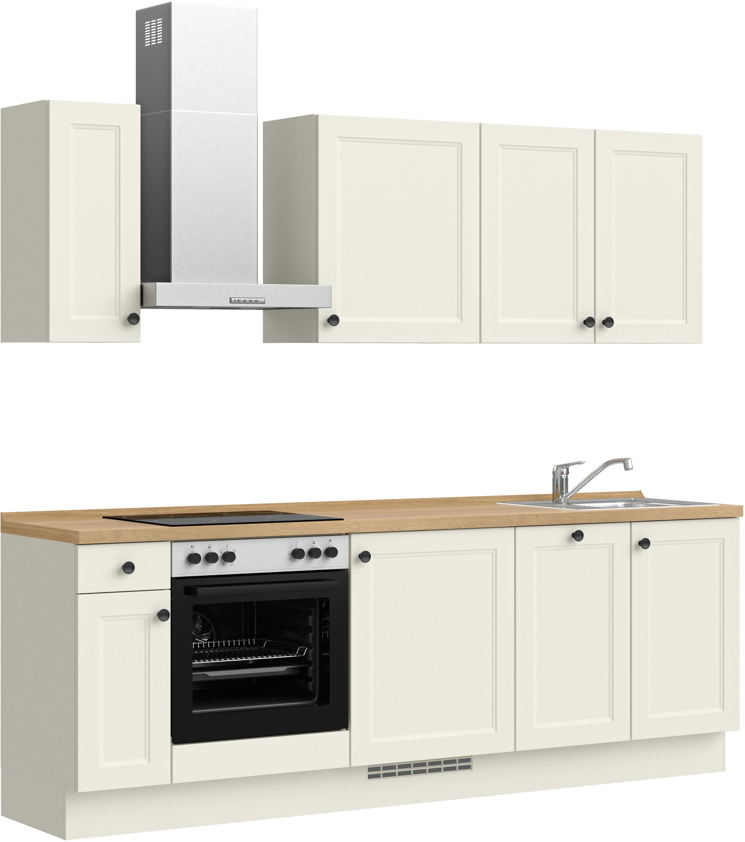 nobilia® Küchenzeile »"Cascada I"«, vormontiert, Ausrichtung wählbar, Breite 240 cm, wahlw. mit E-Geräten
