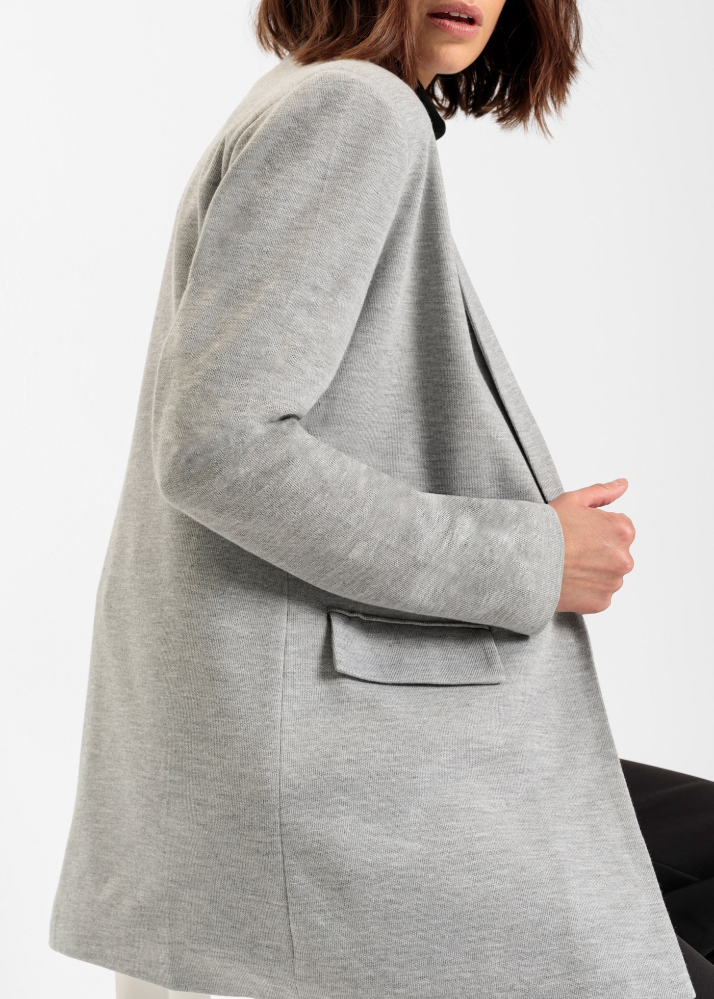 bonprix Jerseyblazer »Langer Jersey-Blazer mit Taschen«, Langer Jersey-Blazer mit Taschen
