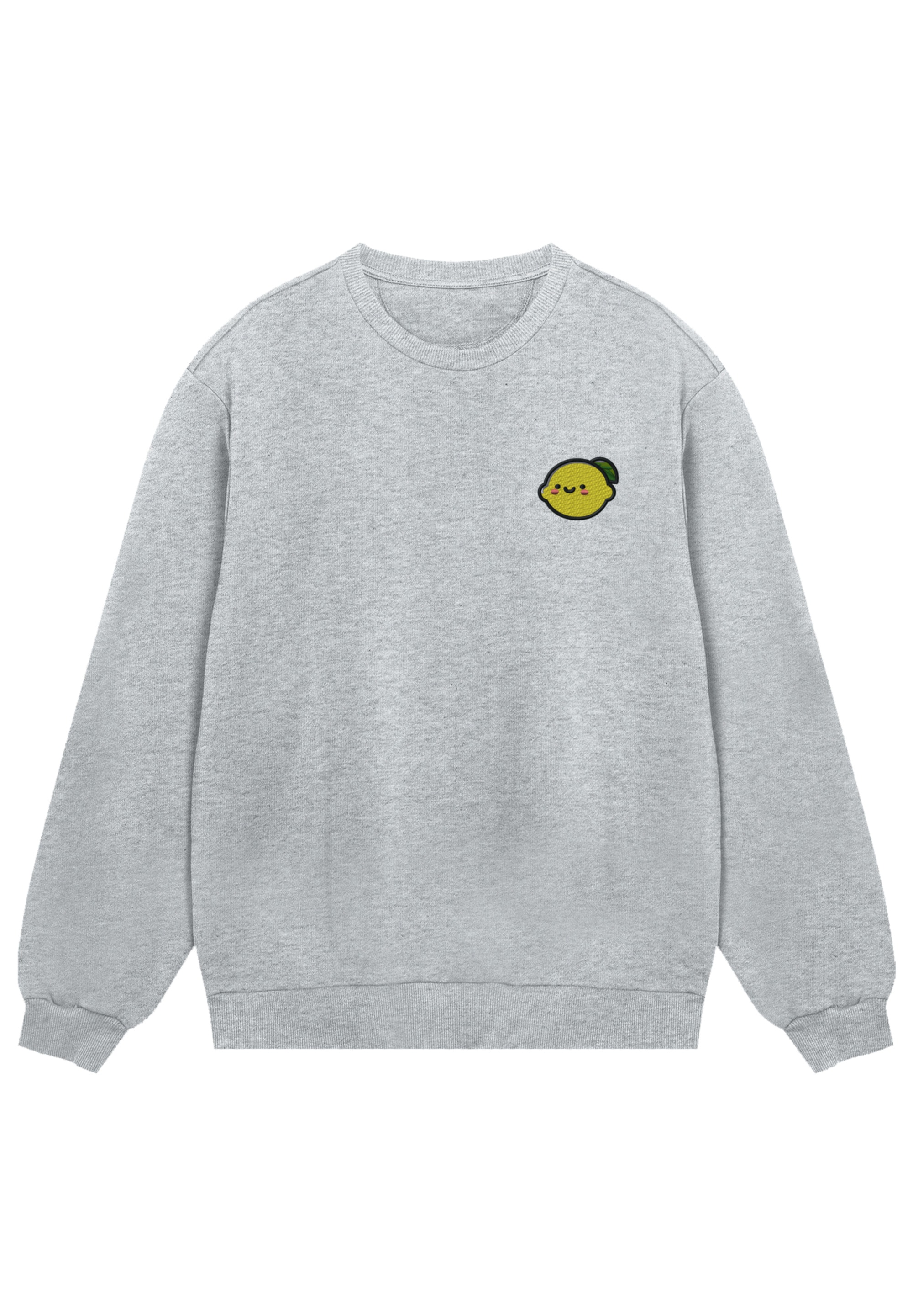 F4NT4STIC Sweatshirt »Lemon Cute Face Bestickt«, Premium Qualität