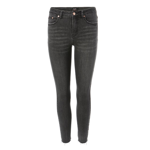 Aniston CASUAL Skinny-fit-Jeans, regular waist - mit ausgefransten  Beinabschluss online bestellen | BAUR