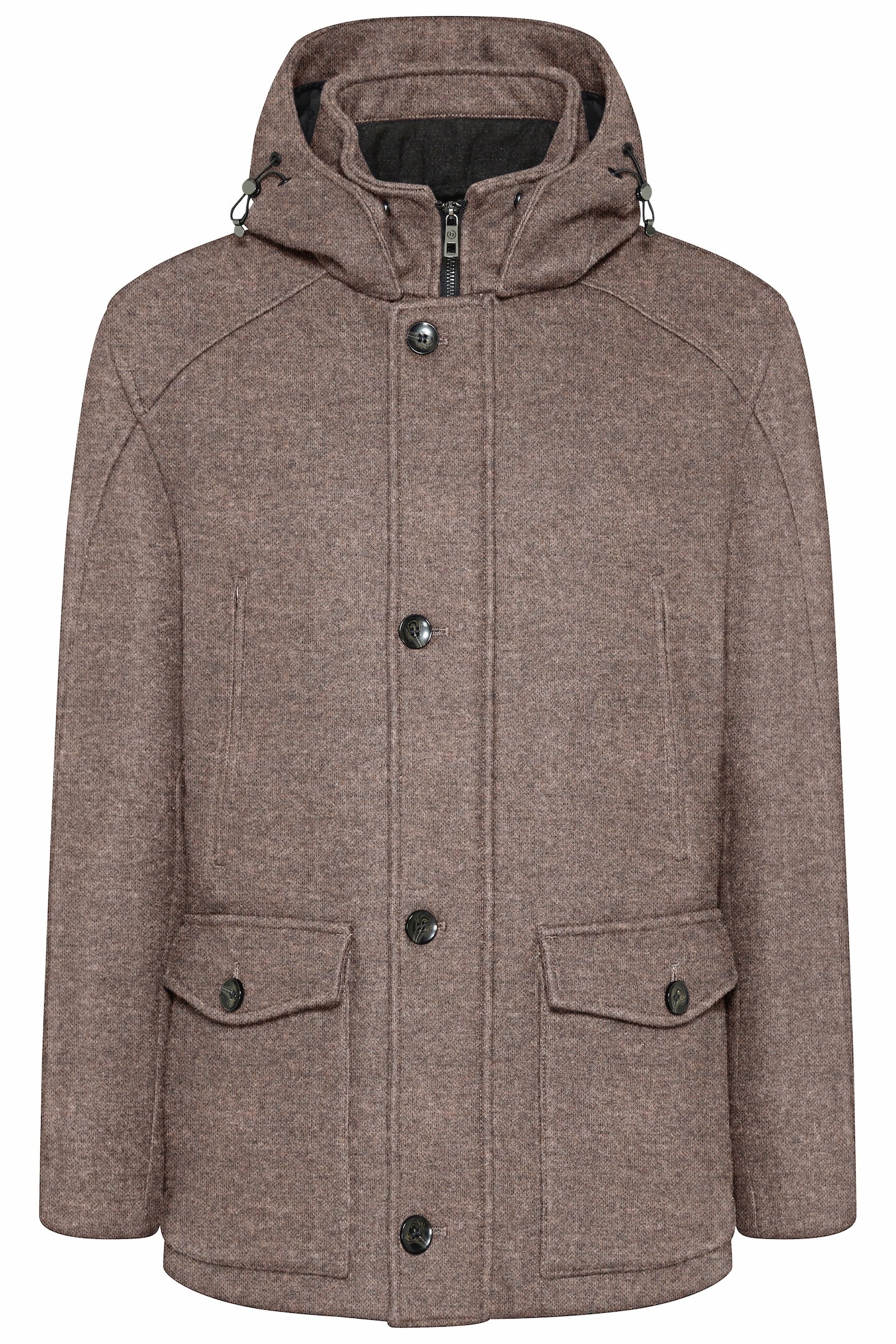 bugatti Langjacke, mit Kapuze, mit Steppnähten