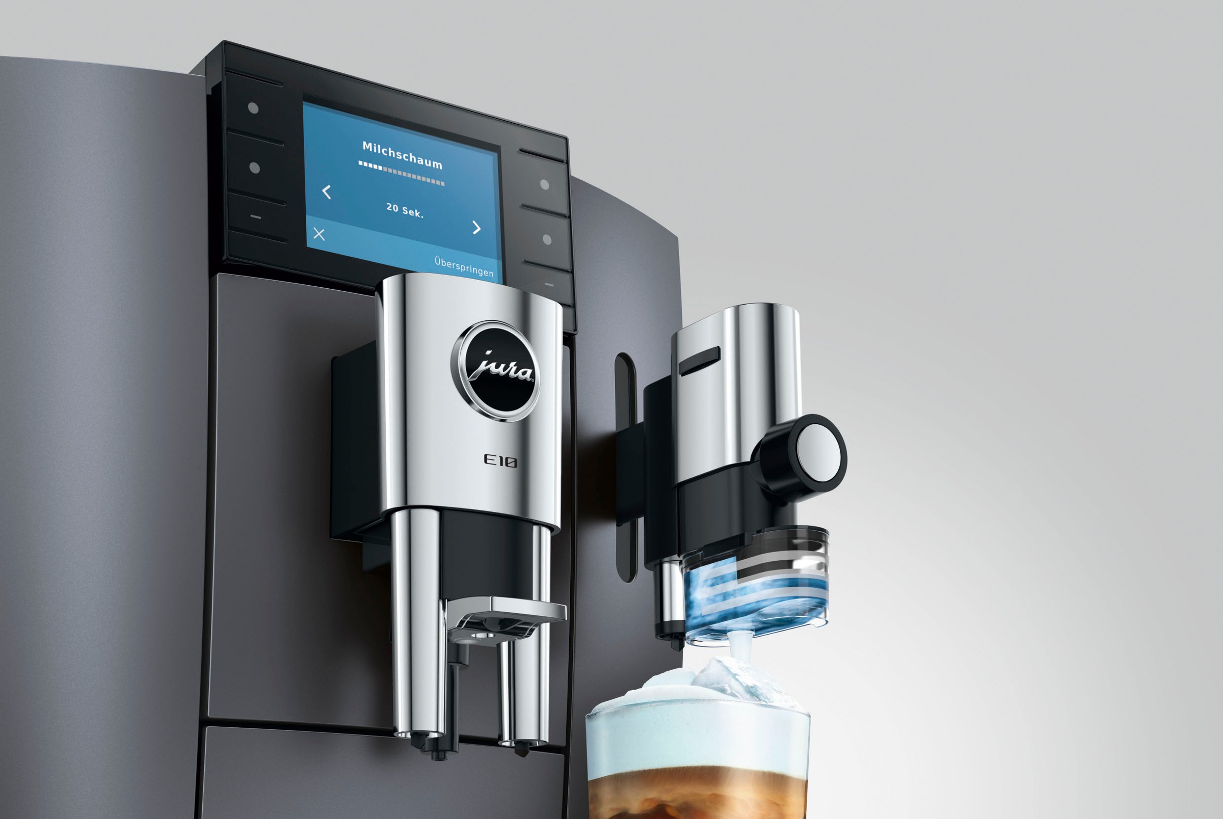JURA Kaffeevollautomat »15743 E10 (EA), Onyx Grey« 36 Spezialitäten, Light & Cold Brew & Sweet Foam