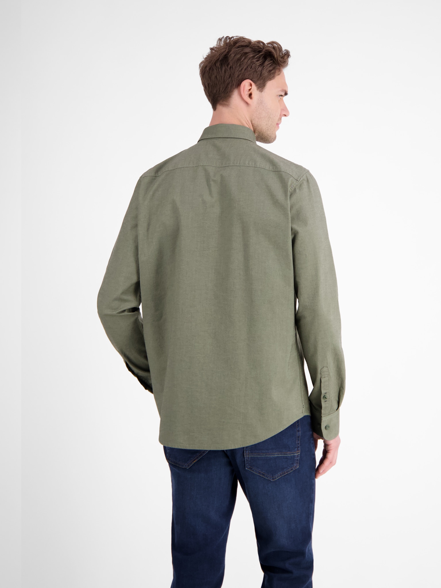 LERROS Langarmhemd »Oxford Solid«, mit Button-Down-Kragen