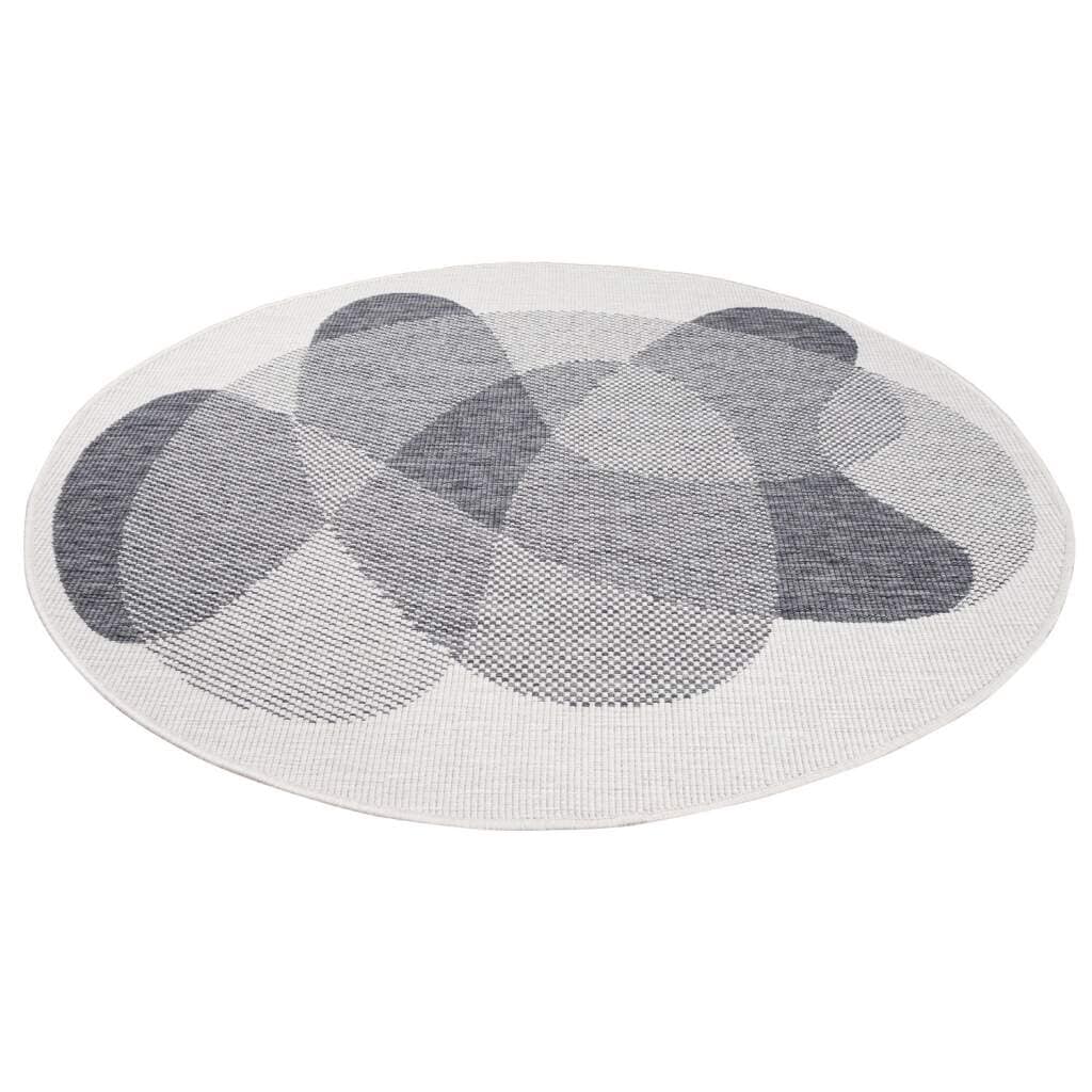 Carpet City Outdoorteppich »DUO RUG 5835«, rund, 5 mm Höhe, Wendeteppich Wetterfest In- & Outdoor, Balkon, Terrasse, Wohnzimmer