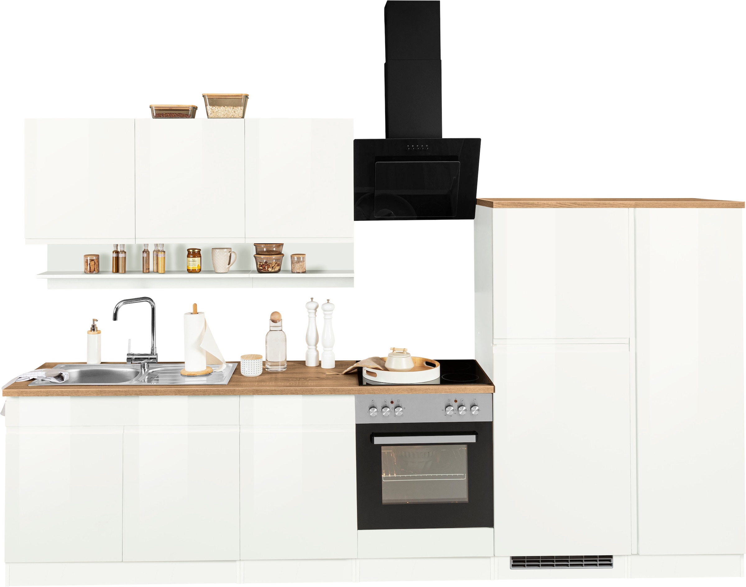 HELD MÖBEL Küchenzeile "Virginia", Breite 320 cm, wahlweise mit E-Geräten günstig online kaufen