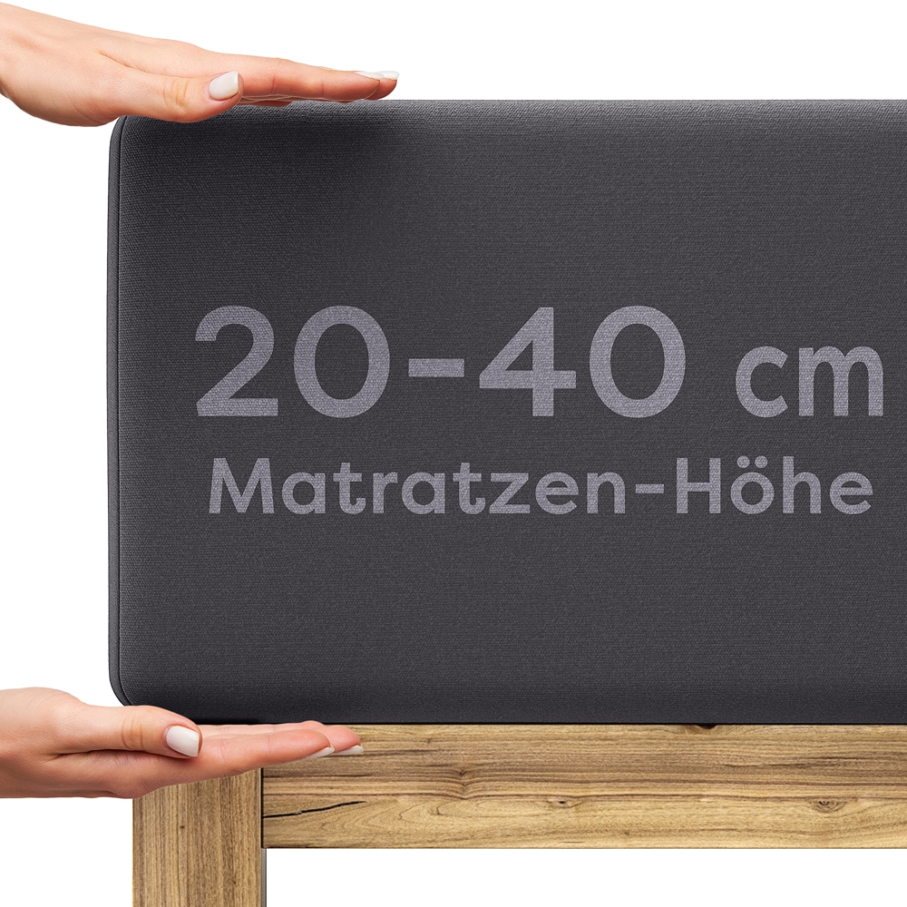 Wolkenfeld Spannbettlaken "Boxspringbett Bettlaken - Spannbetttuch für Matratzen bis 40cm" Elastisch & Rutschfest: 90x200, 140x200, 160x200, 180x200 & Übergrößen