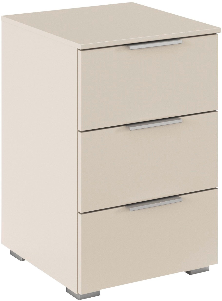 OTTO home "Nachttisch Nachtkonsole AGORDO in Dekor- oder Hochglanzfront" in zwei Griff-Farben, Breite 40 cm, mit 3 geräumigen Schubladen für viel Stauraum MADE IN GERMANY