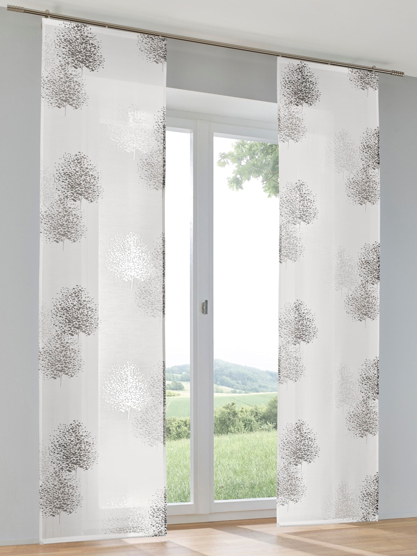 Schiebegardine HEINE HOME, B:60cm H:245cm, weiß, Polyester, Gardinen