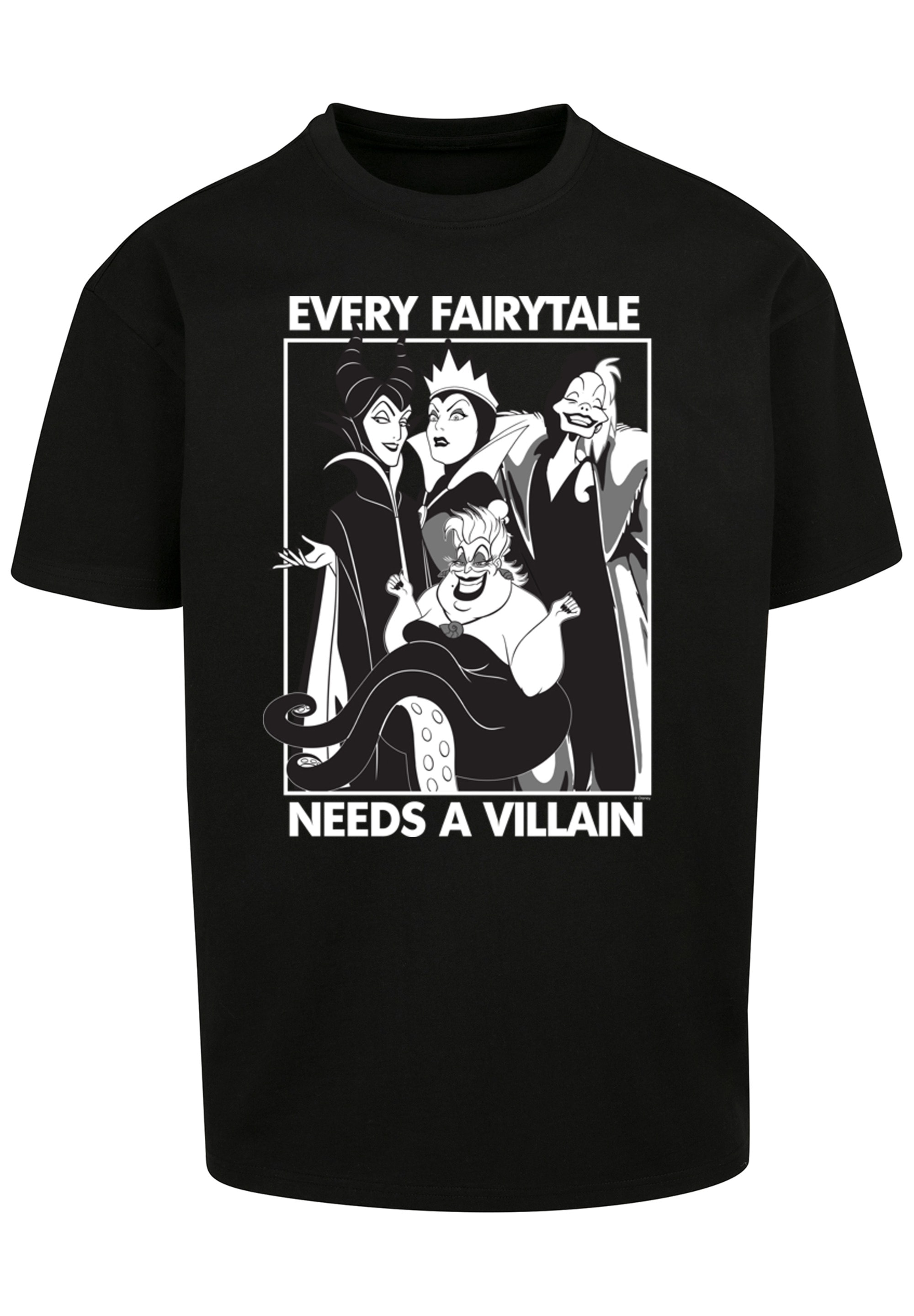 F4NT4STIC T-Shirt »Disney Every Fairy Tale Needs A Villain«, Print