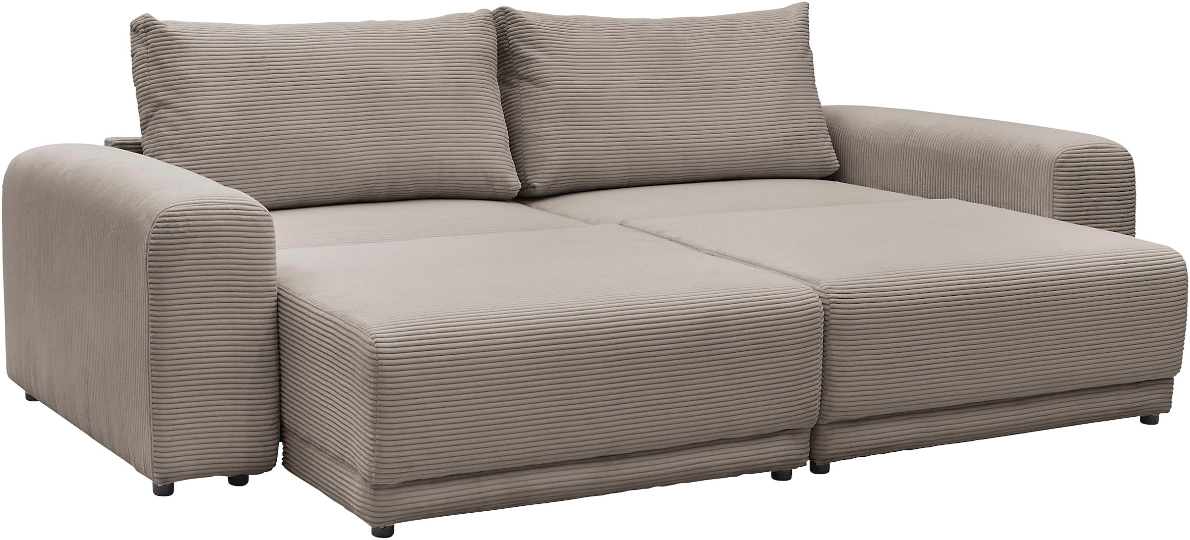 OTTO home Schlafsofa »PHEELIX Cord, mit 3 Funktionen« Elemente einzeln oder gleichzeitig ausziehbar, bequemer Sitzkomfort