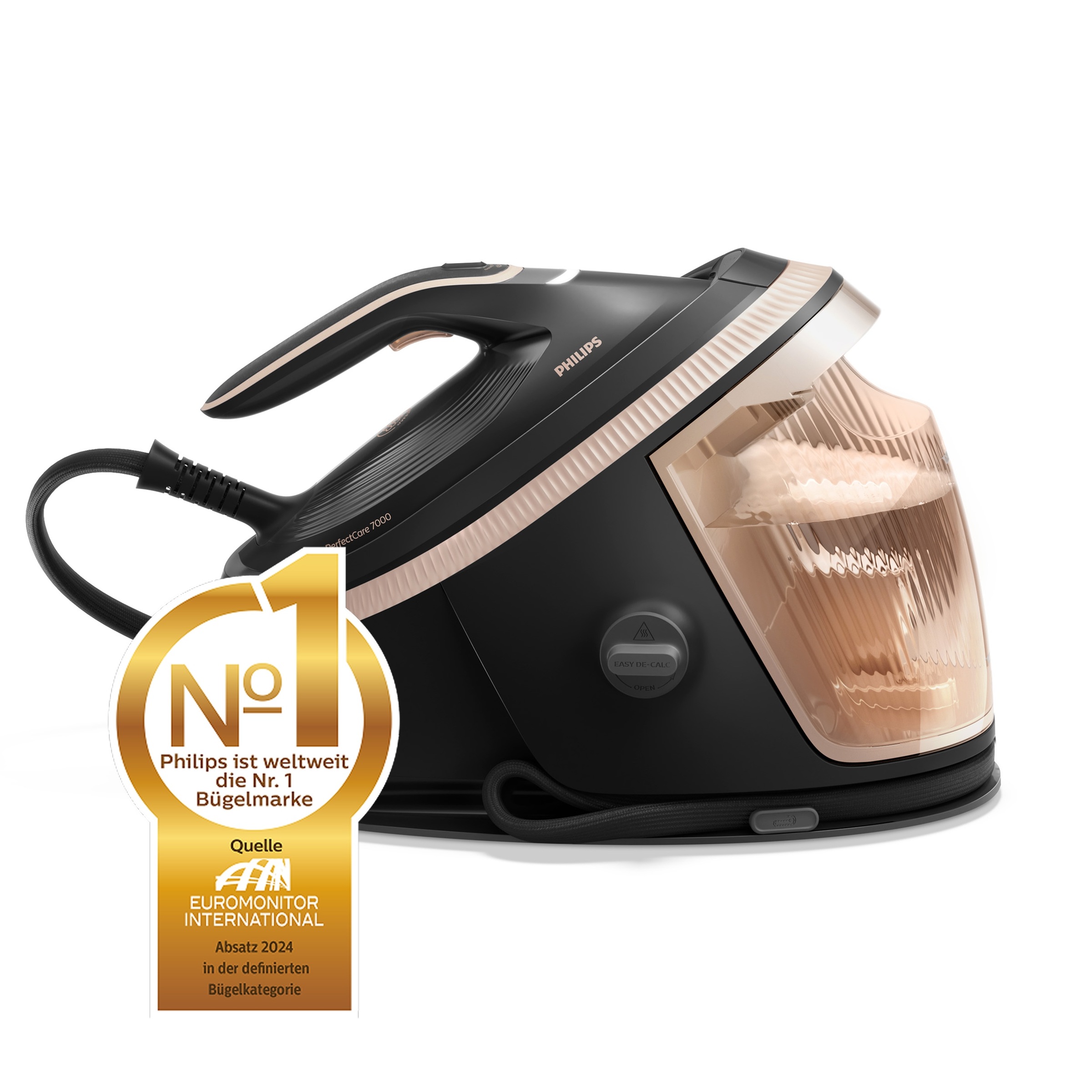 Philips Dampfbügelstation "PerfectCare 7000 Series PSG7300/80, Schwarz/Gold günstig online kaufen