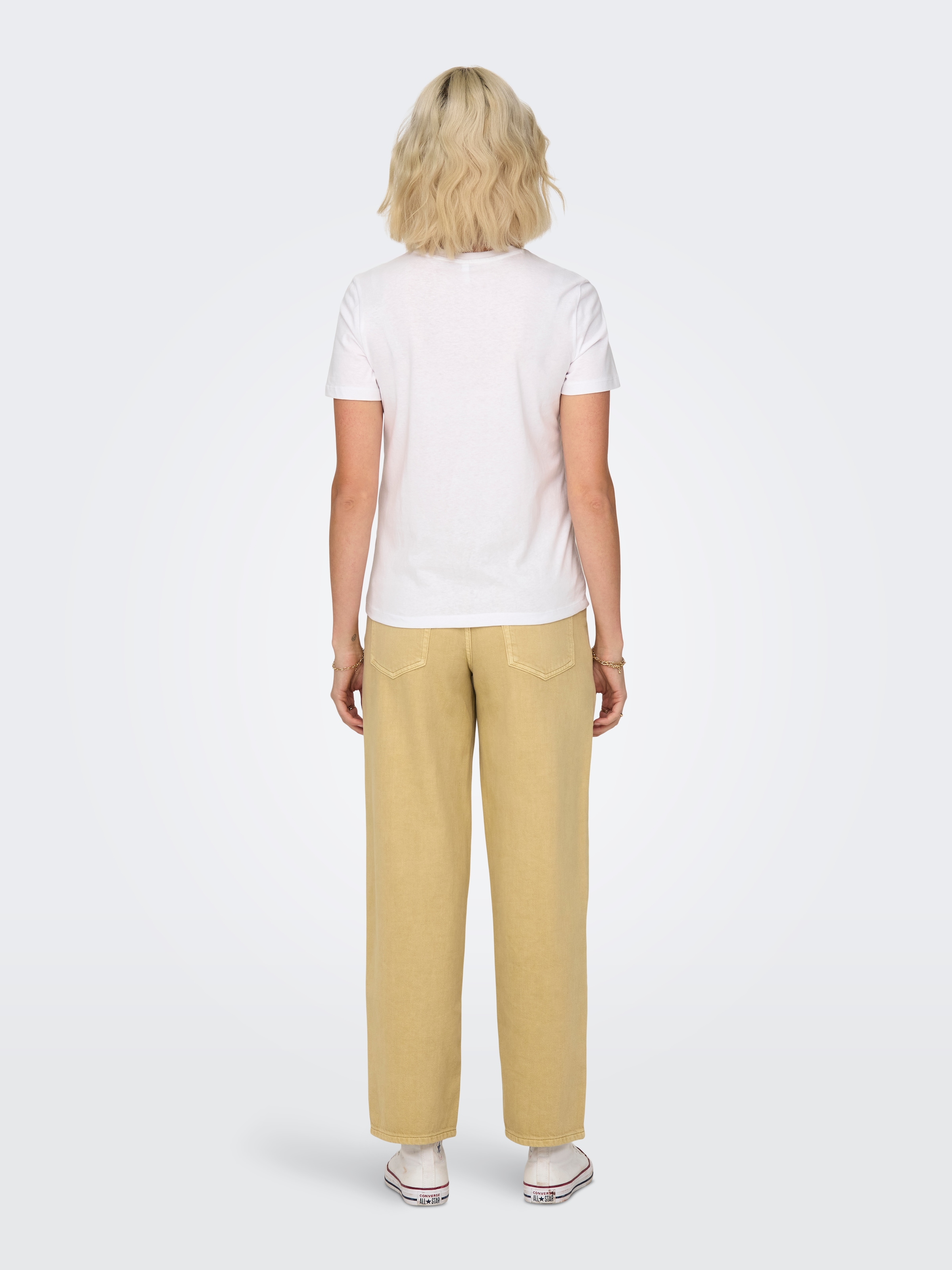 ONLY Kurzarmshirt »ONLKETTY LIFE S/S O-NECK TOP JRS NOOS« Baumwolle, regular fit, Kurzarm, Rundhals