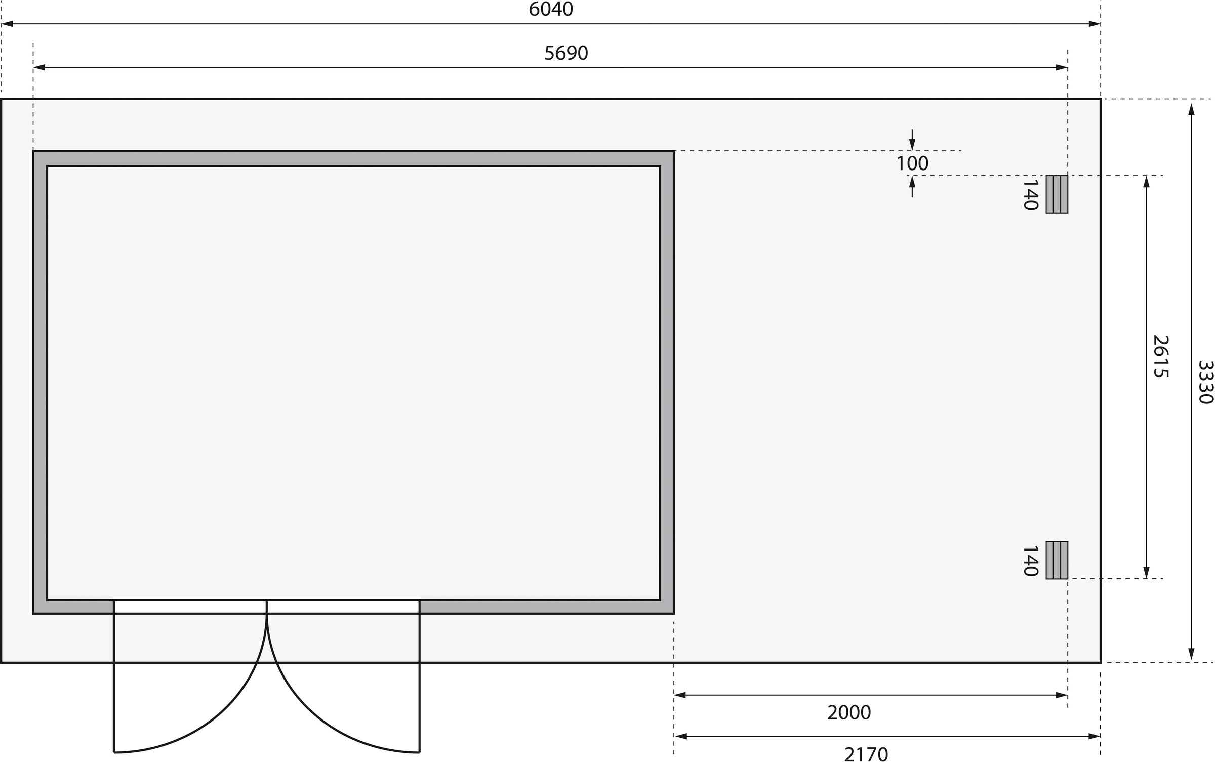 Karibu Gartenhaus »Schloßsee 8«