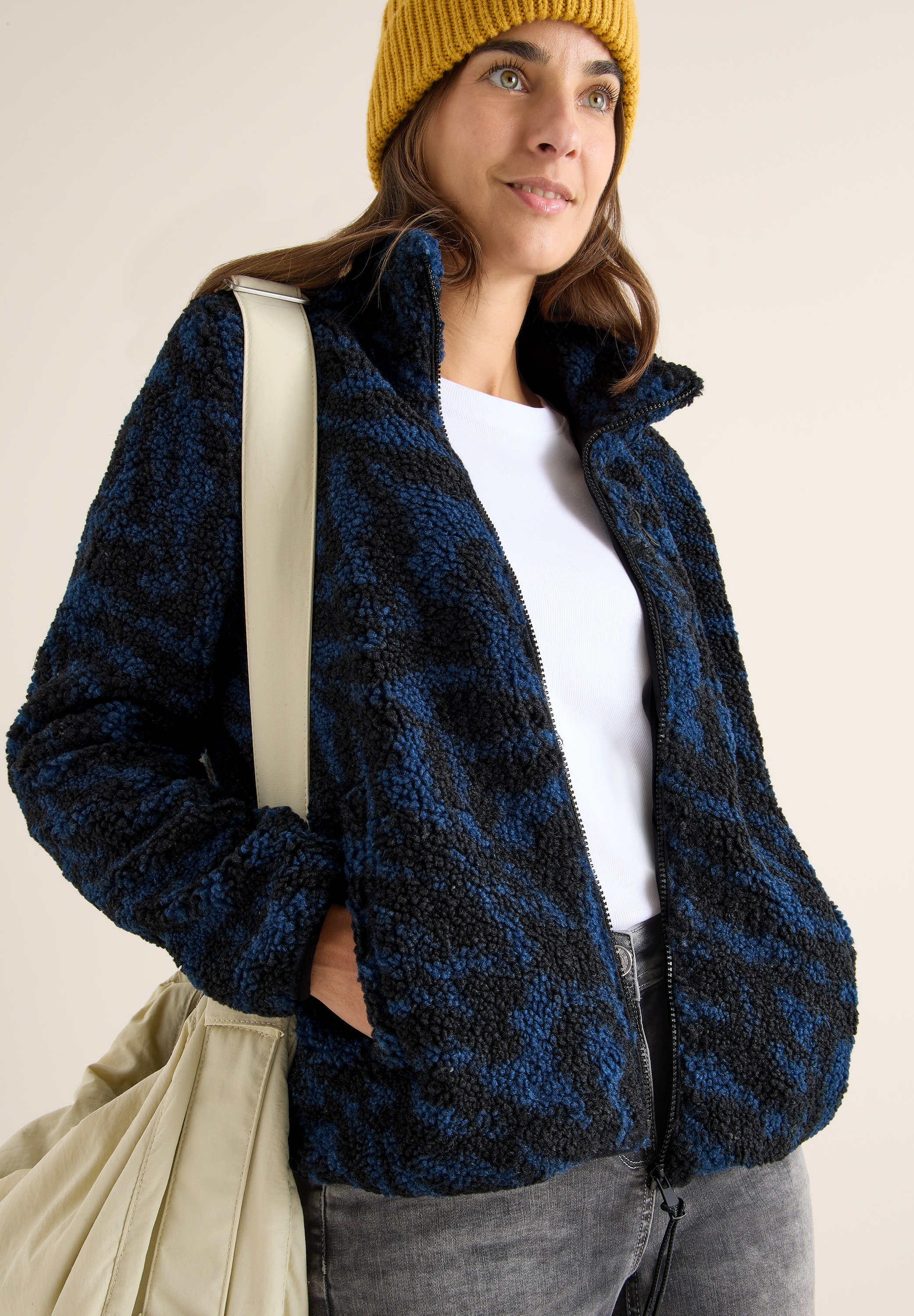 Cecil Sweatjacke mit Stehkragen günstig online kaufen