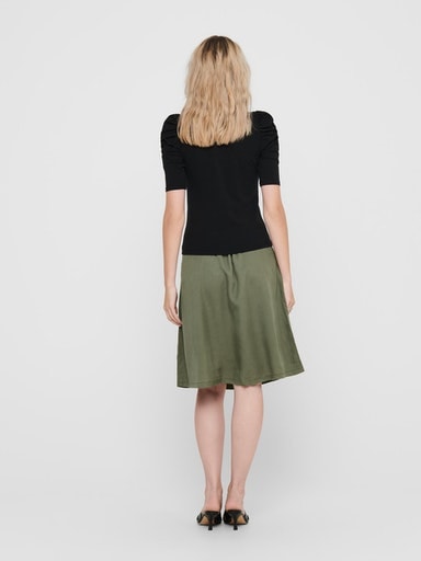 ONLY Stehkragenshirt »ONLLIVE LOVE SCARLETT 2/4 TOP JRS« Baumwollmischung, regular fit