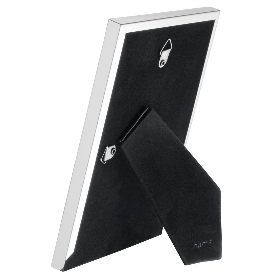 Hama Portraitrahmen »Bilderrahmen 15 x 20 cm für 1 Bild, zum Aufhängen und Stellen, Silber«, für 1 Bilder, Portraitrahmen, Aluminium, Hochformat, Querformat