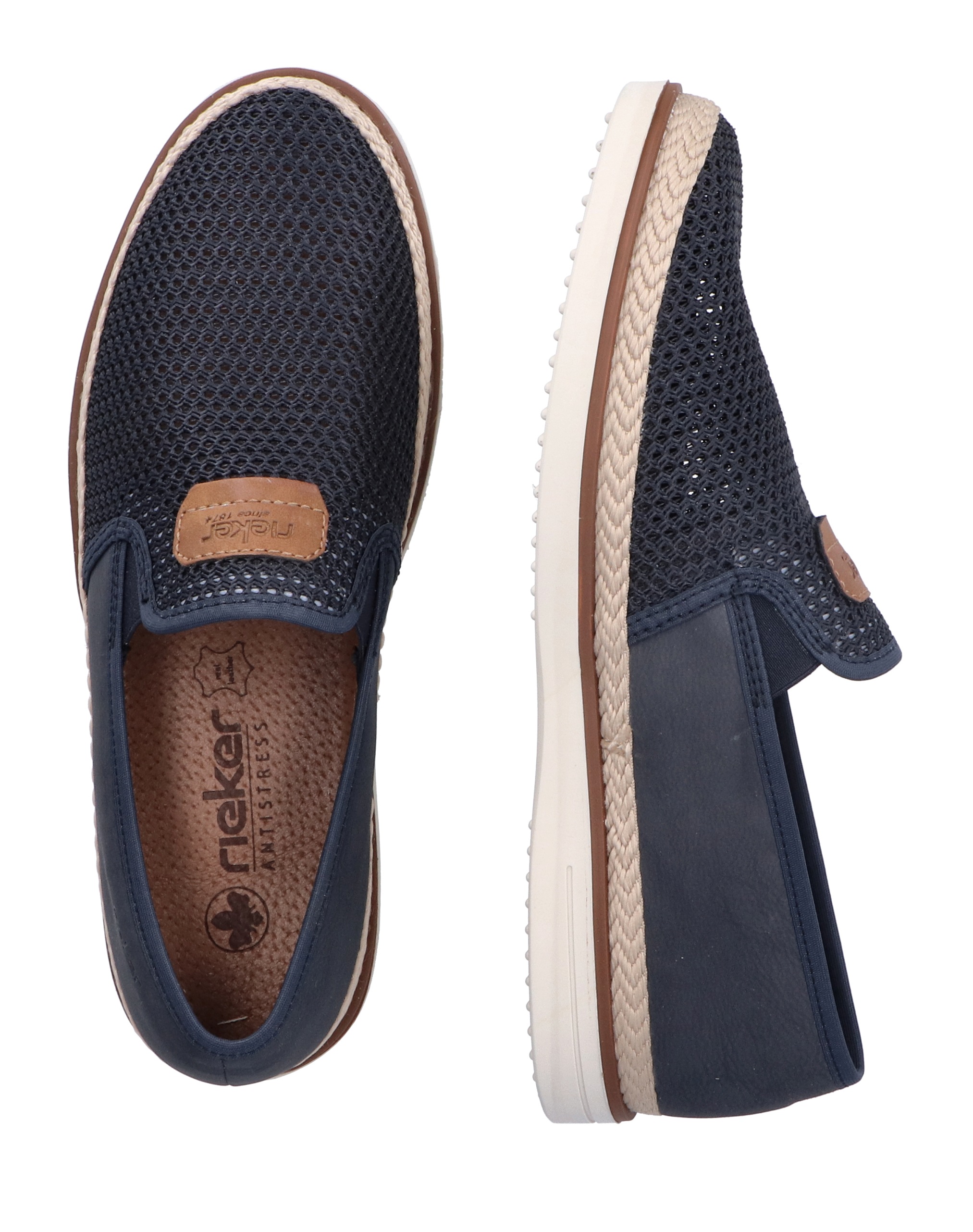 Rieker Slipper, Espadrilles, Sommerschuh, Schlupfschuh mit gepolsterter Innensohle