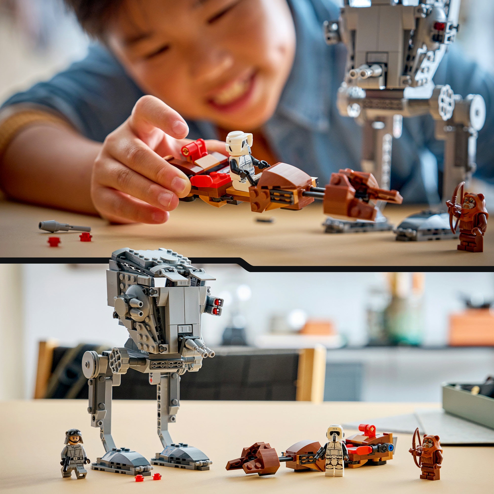 LEGO® Konstruktionsspielsteine »SMART Play: AT-ST Angriff auf Endor (75424), LEGO Star Wars ™« Mit SMART Brick kombatibel (nicht im Lieferumfang enthalten)