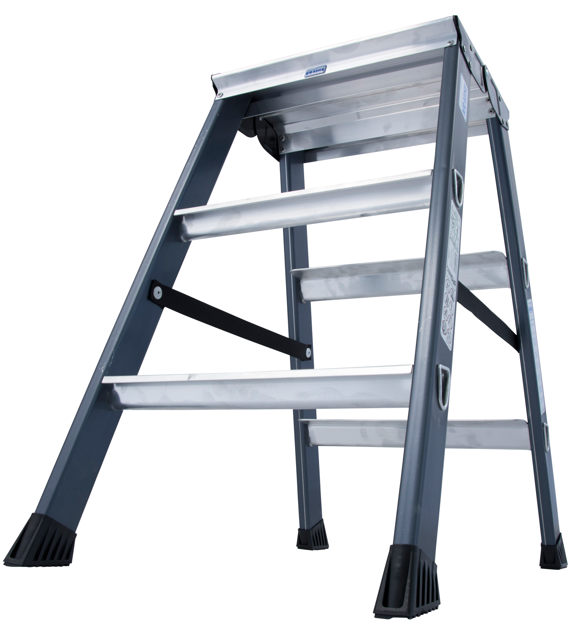 KRAUSE Doppelleiter »SePro D«, Alu eloxiert, 2x3 Stufen, Arbeitshöe ca. 220 cm