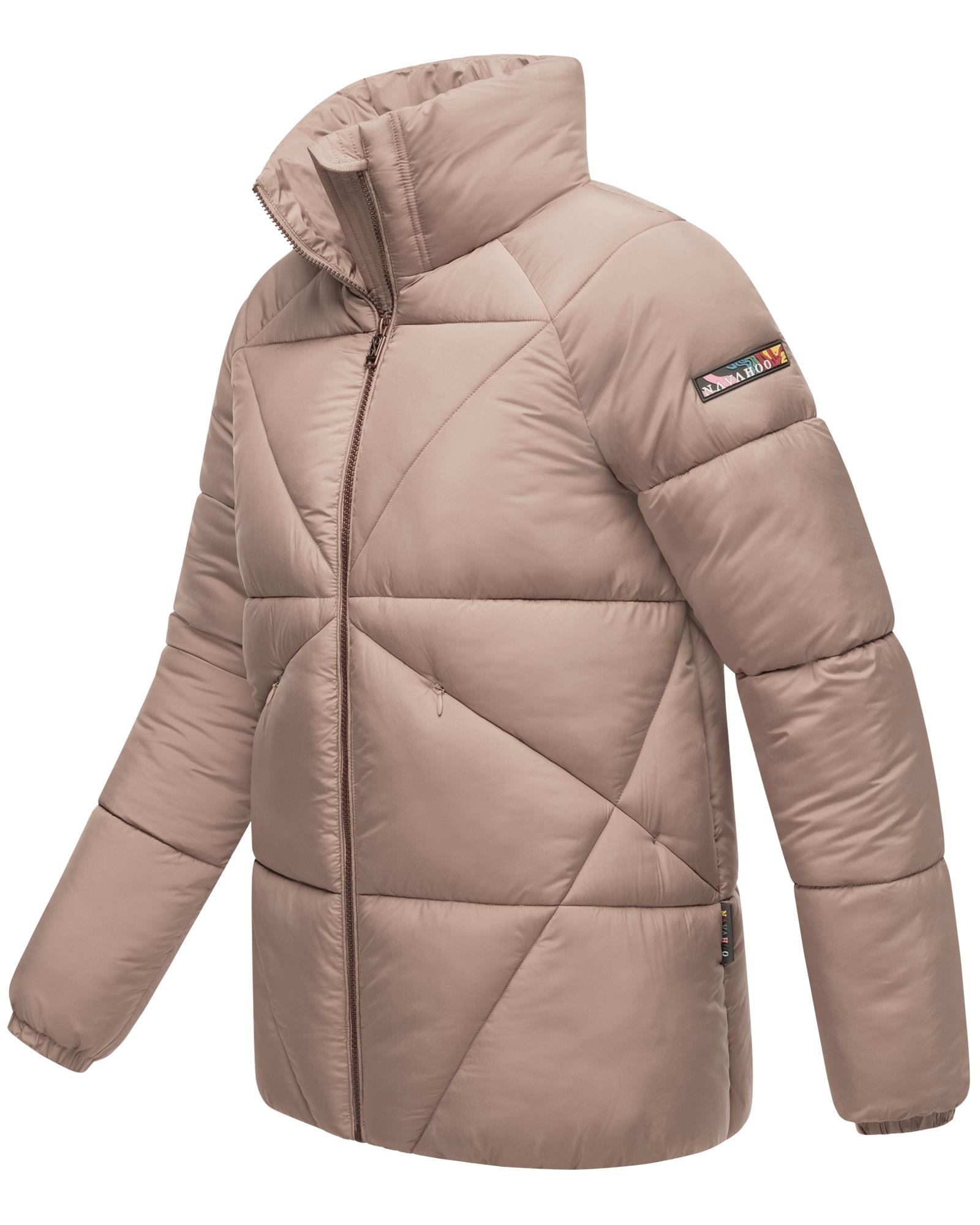 Navahoo Steppjacke »Schokolinaa 14«, ohne Kapuze, Winterjacke mit modischer Steppung & hohem Kragen