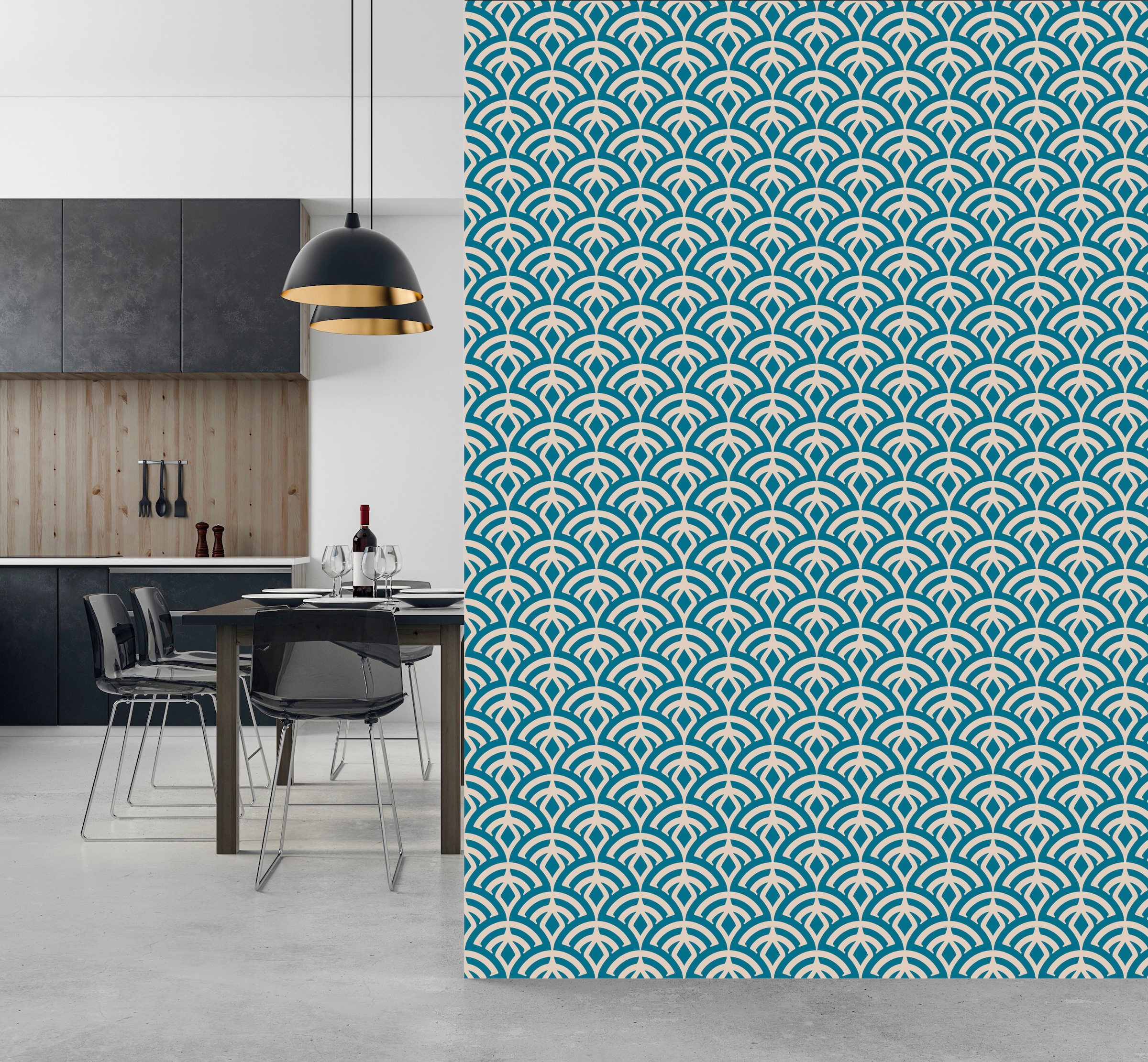 queence Vinyltapete »Mary« Farbverlauf | abstrakt | bedruckt | gemustert glatt 90x250cm, selbstklebend, kinderleichte Anbringung, , Sticker