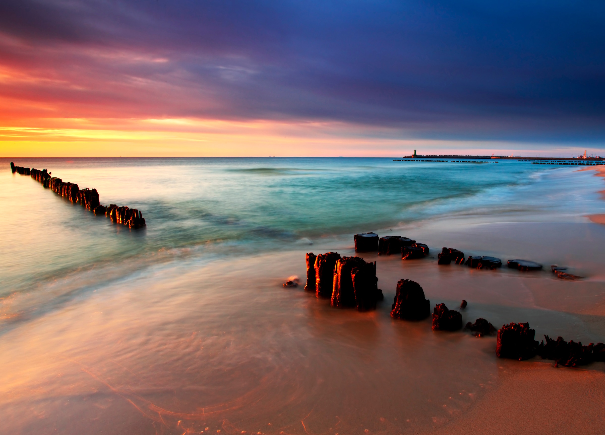 Papermoon Fototapete "Baltic Beach Sunrise" glatt