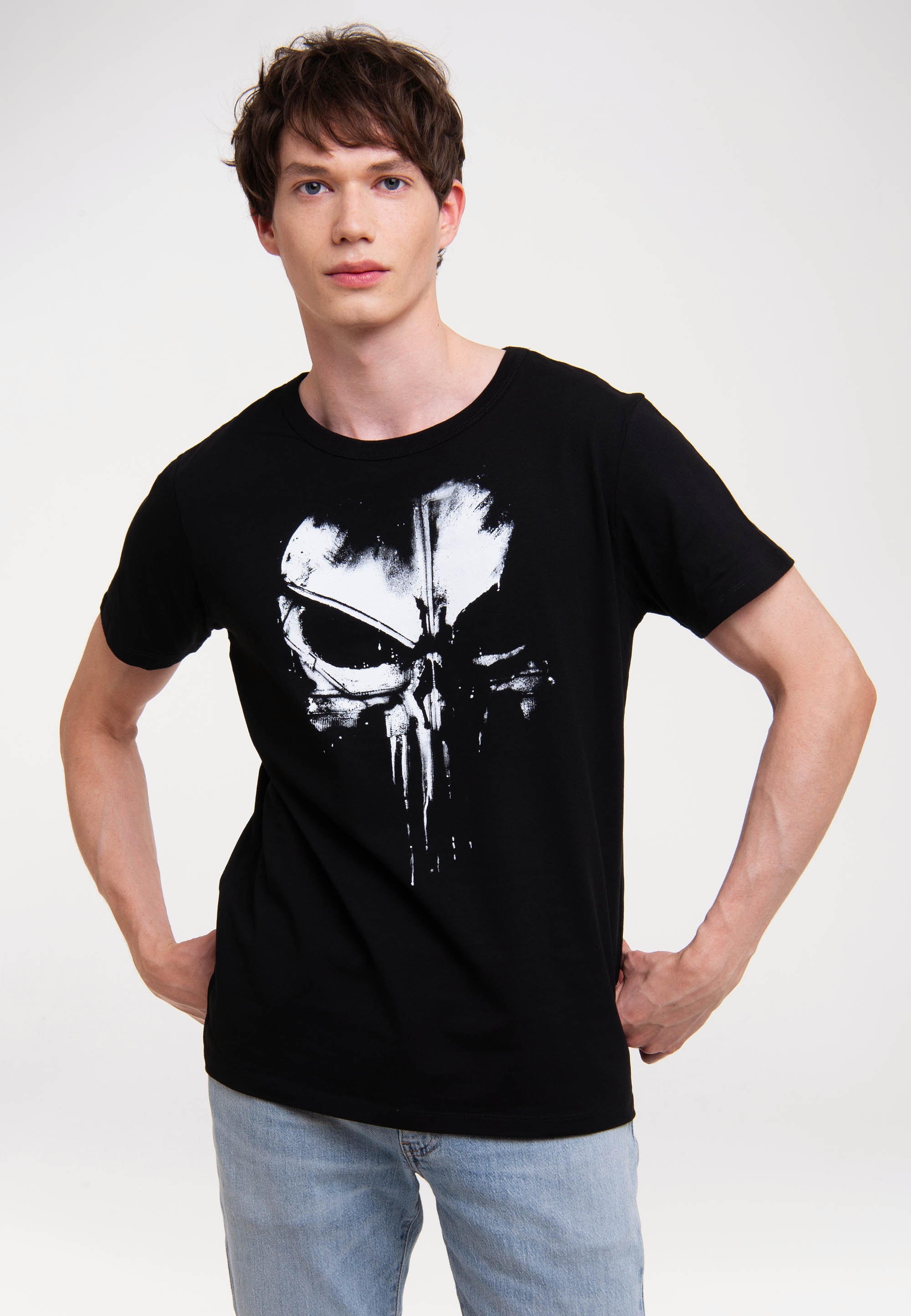 LOGOSHIRT T-Shirt "Marvel - Punisher Techno Skull", mit lizenziertem Print günstig online kaufen