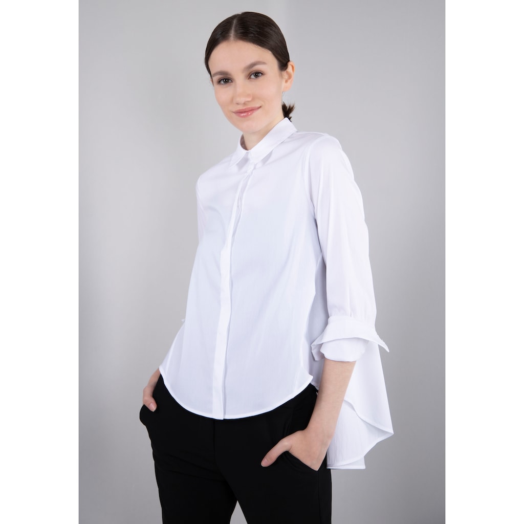 IMPERIAL Klassische Bluse »IMP-C ED4BBE«, glockenförmige Form mit Bogensaum