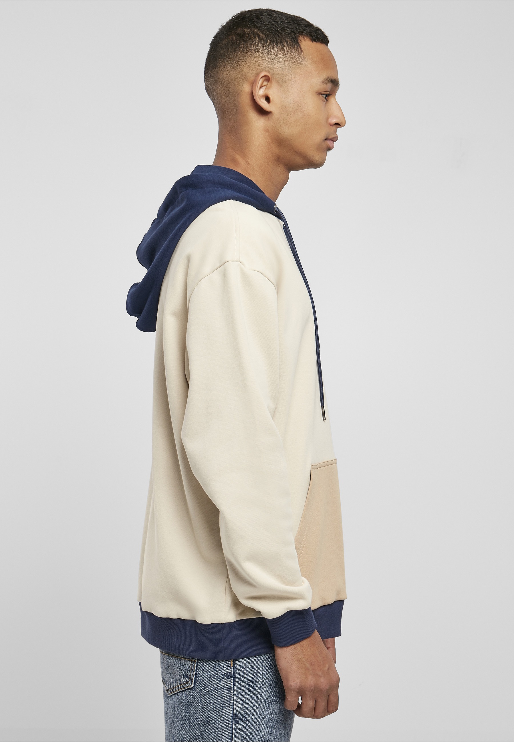 URBAN CLASSICS Rundhalspullover »Urban Classics Herren Oversized Color Block Hoody« 1 Stk.