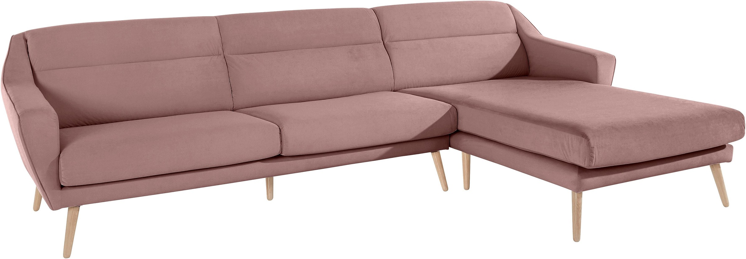 OTTO home Ecksofa "Bille L-Form" mit Naht im Rückenkissen und Beinen aus Ei günstig online kaufen