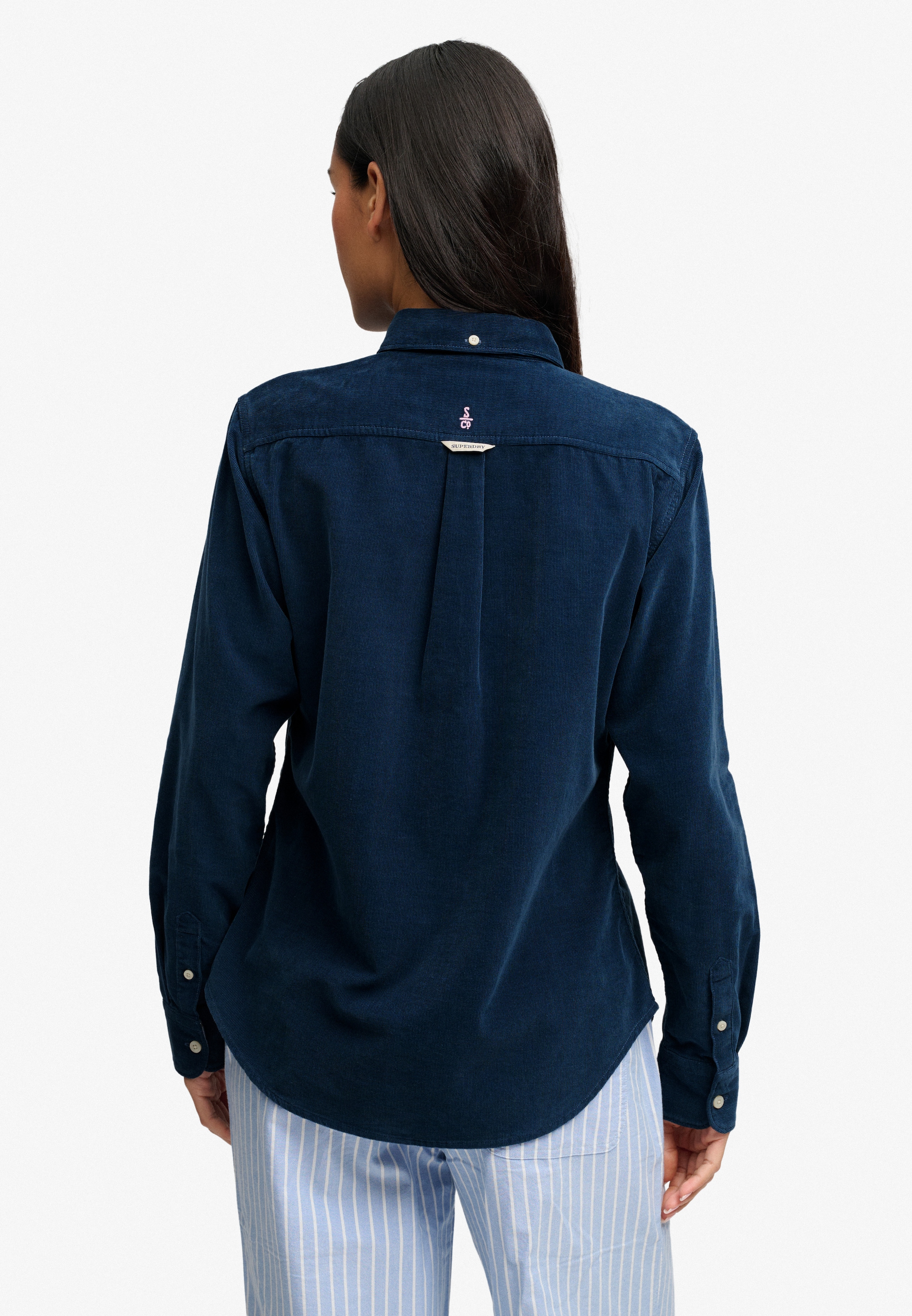 Superdry Hemdbluse »NEEDLE CORD BD L/S SHIRT« Baumwolle, slim fit, aus feinem Cord