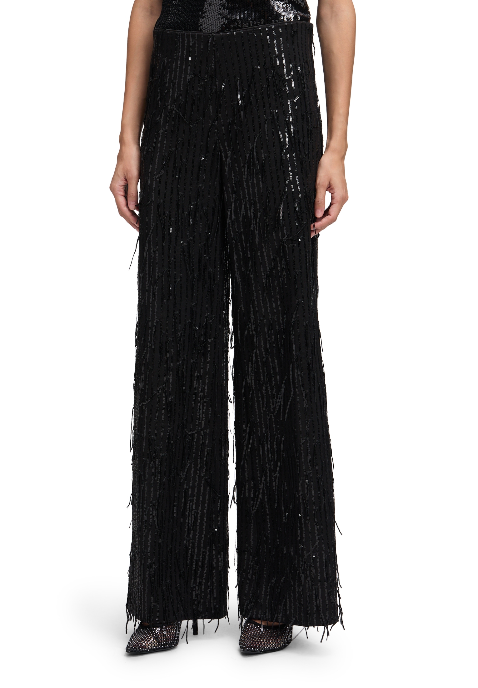 Vera Mont Stoffhose "Vera Mont Damen Perfect Body-Hose im Glitzer-Look" günstig online kaufen