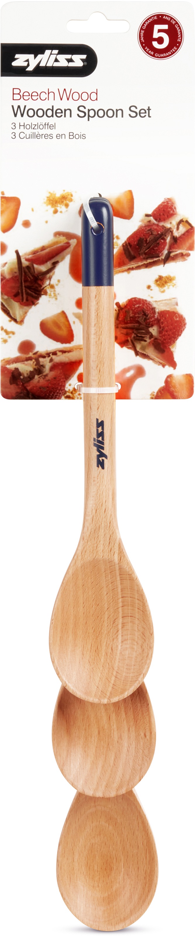 zyliss Kochbesteck-Set, (Set, 3 tlg.), Buchenholz