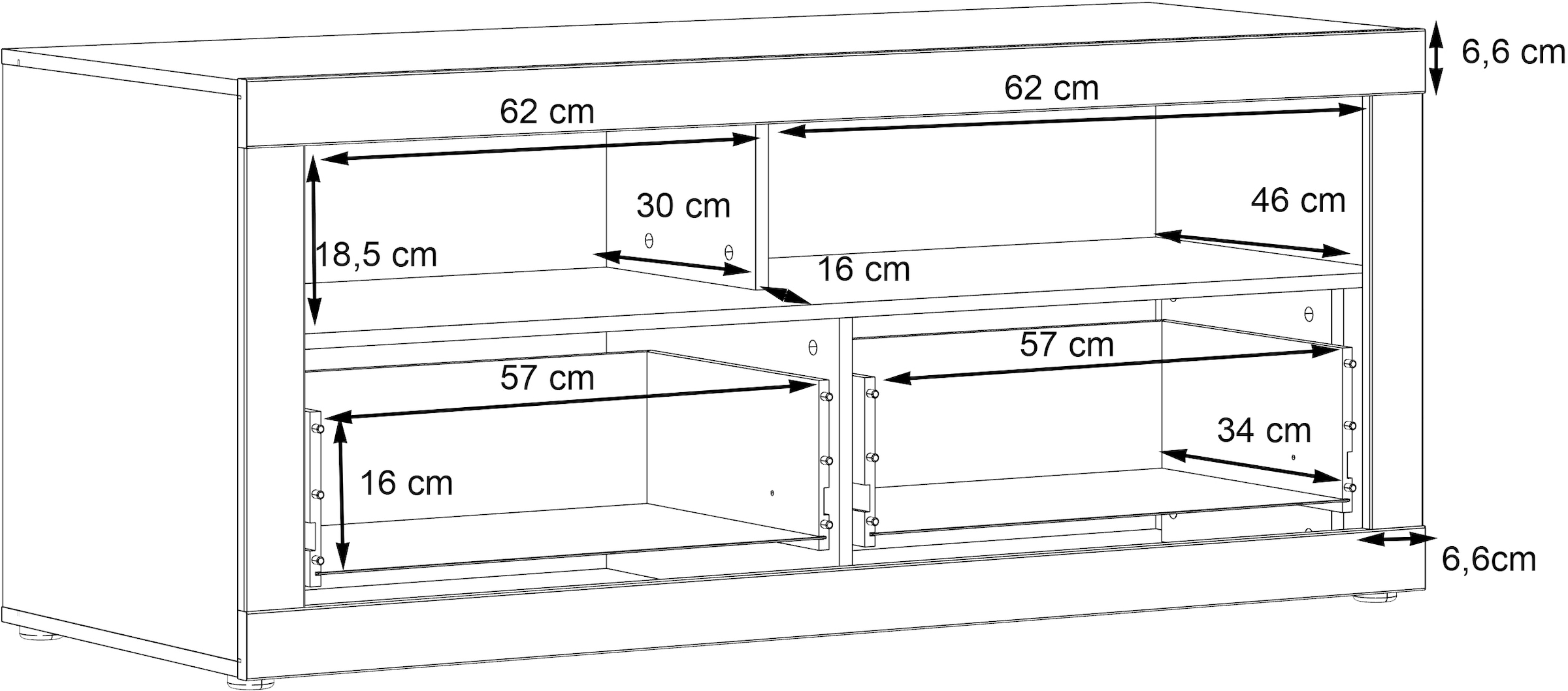 FORTE Lowboard »Blue Lake TV-Board, TV-Schrank«